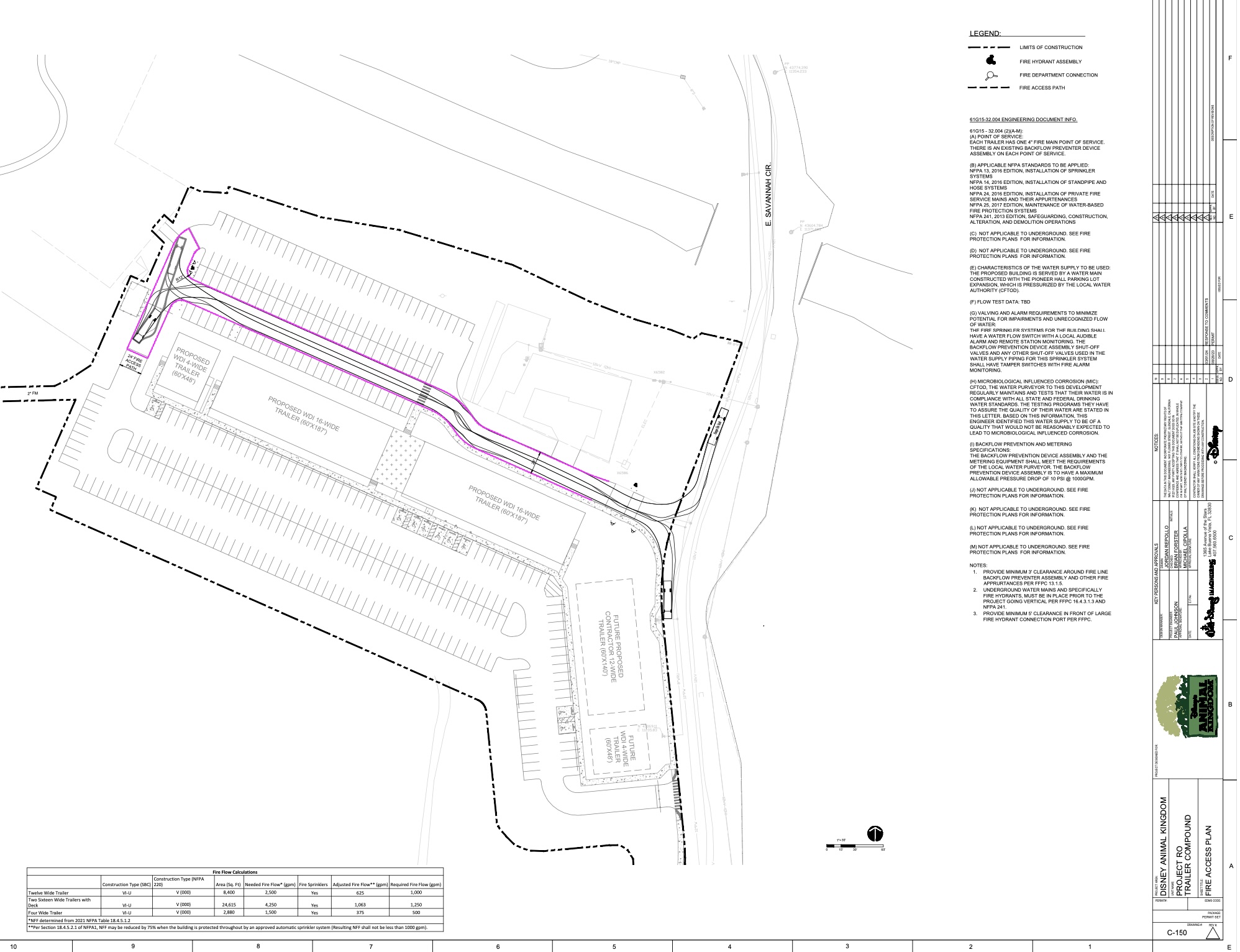Disney's Animal Kingdom WDI Trailer Compound Permit