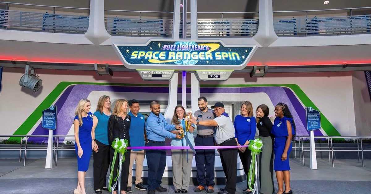 Buzz Lightyear's Space Ranger Spin Ribbon Cutting Ceremony