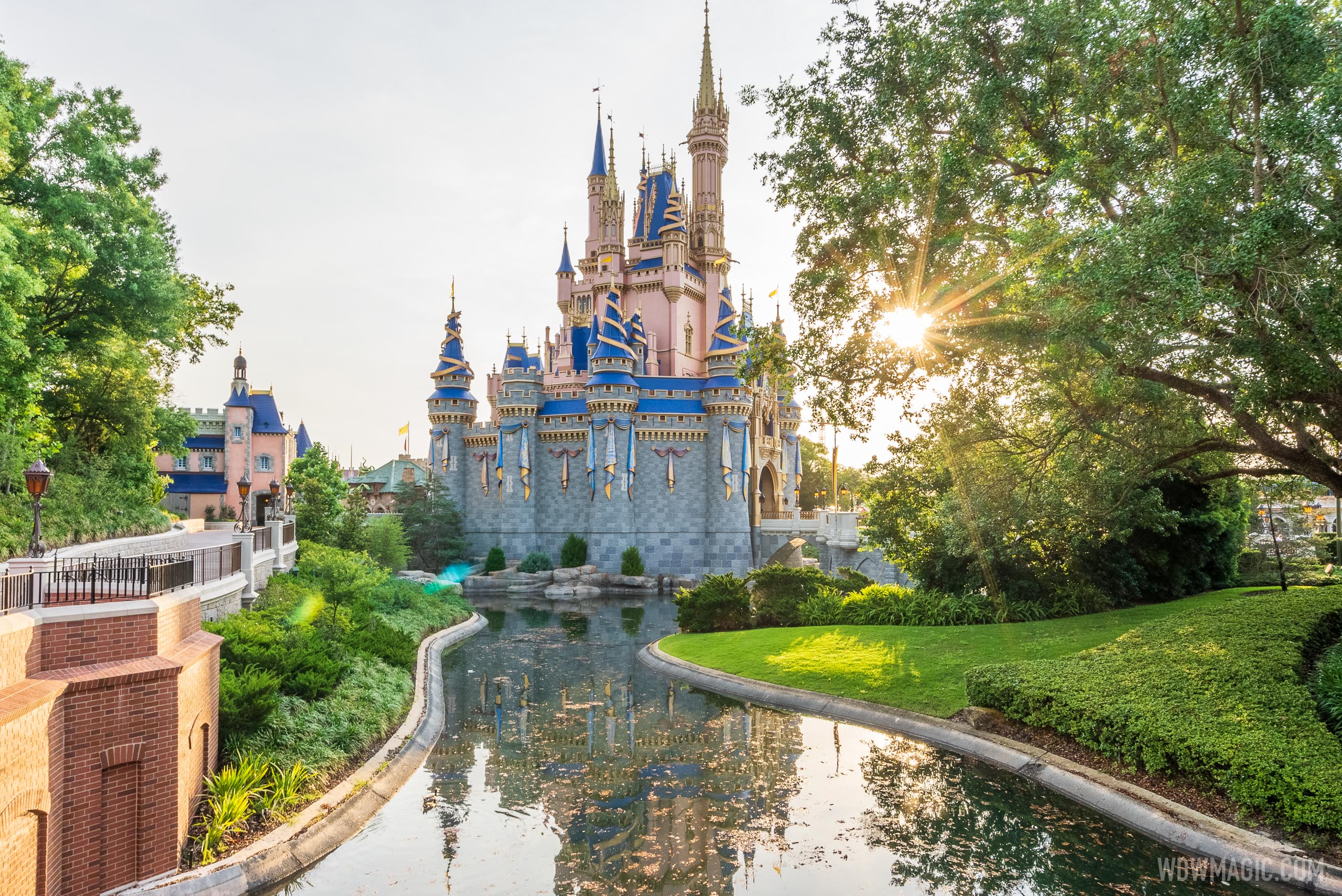 Moat refilled at Cinderella Castle - May 2021