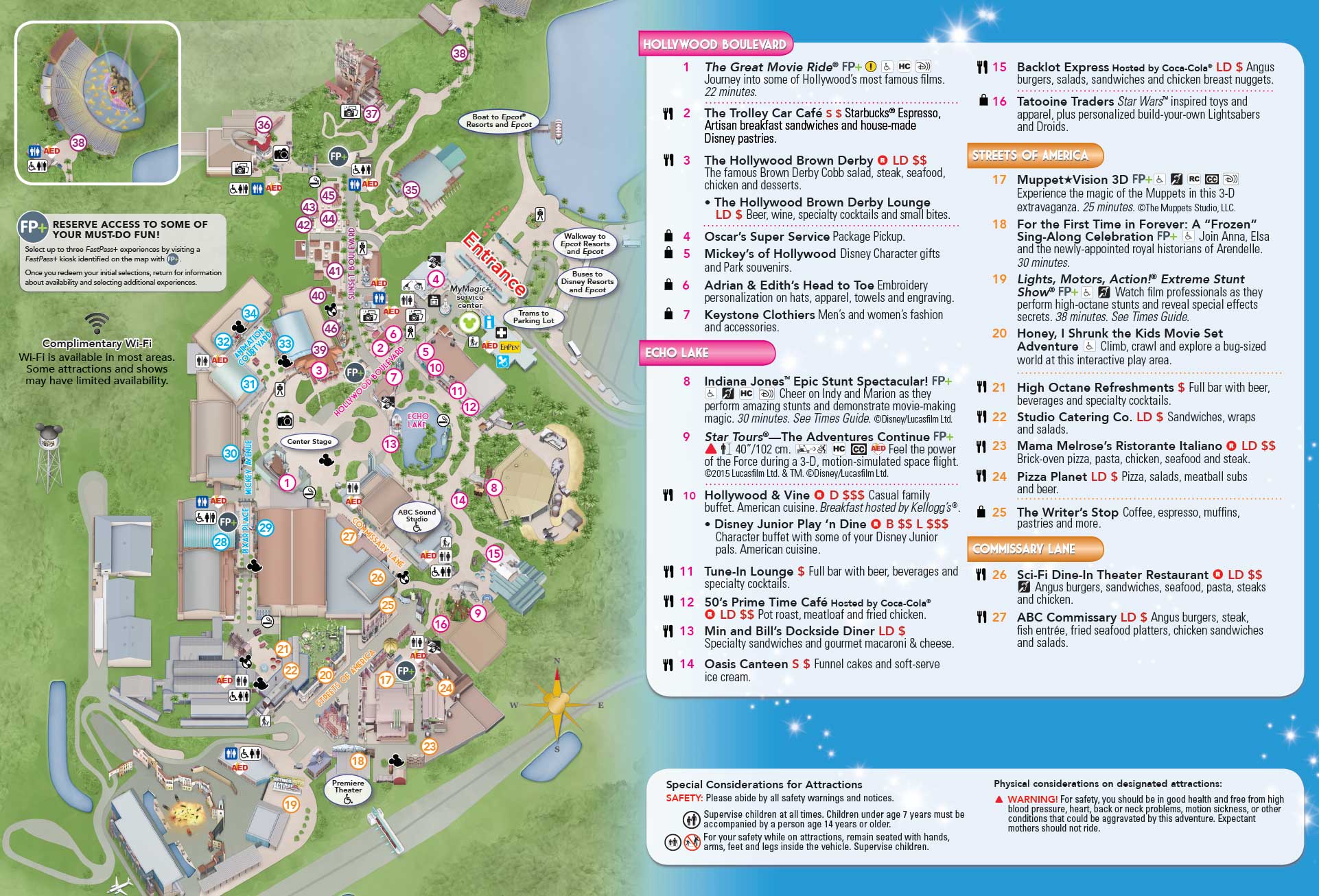 PHOTO New Disney S Hollywood Studios Guide Map Updated With Center Stage Addition
