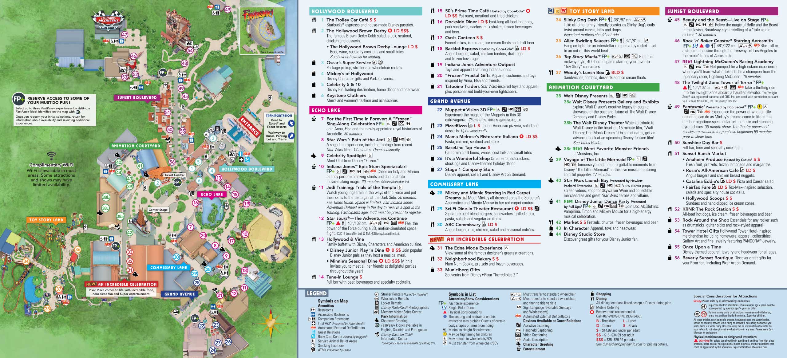 30th Anniversary Guide Map for Disney's Hollywood Studios Photo