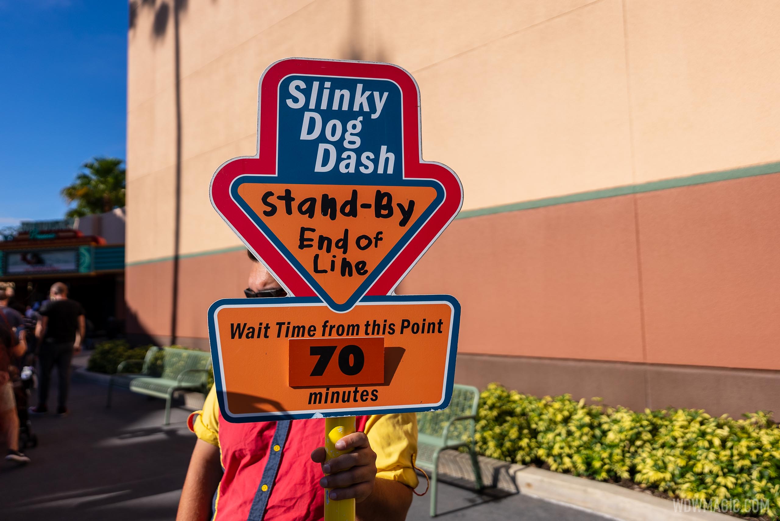 The line for Slinky Dog Dash is beginning outside of Toy Story Land on most days