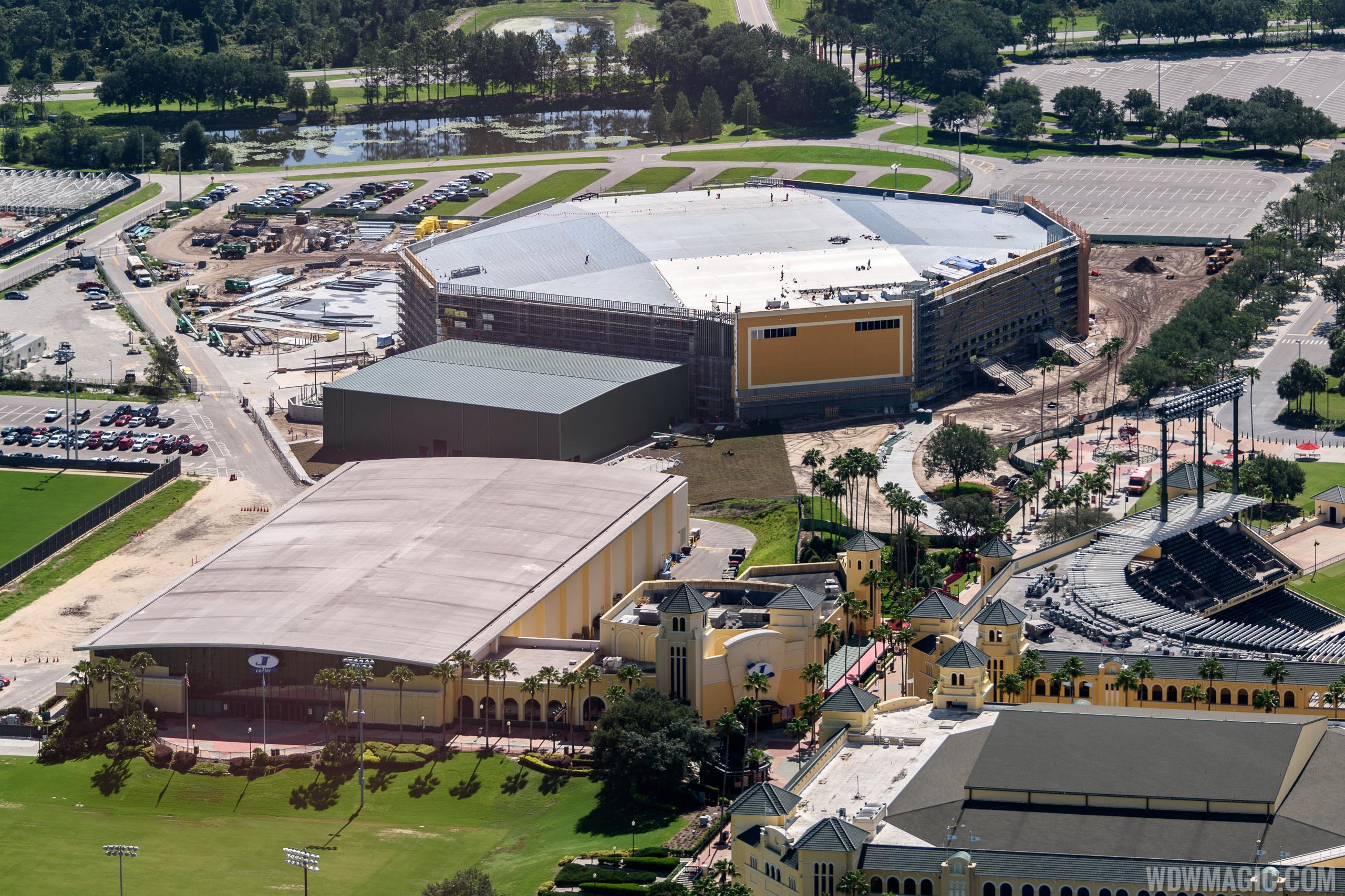 ESPN Wide World of Sports cheer and dance venue construction from the