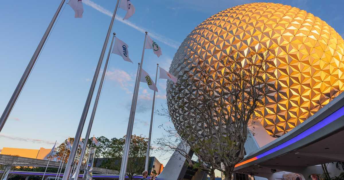 Epcot Elements EPCOT new main entrance color outline lights - Photo 1 of 5
