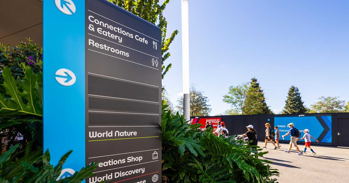 Epcot Ride Signs EPCOT World celebration directional signage