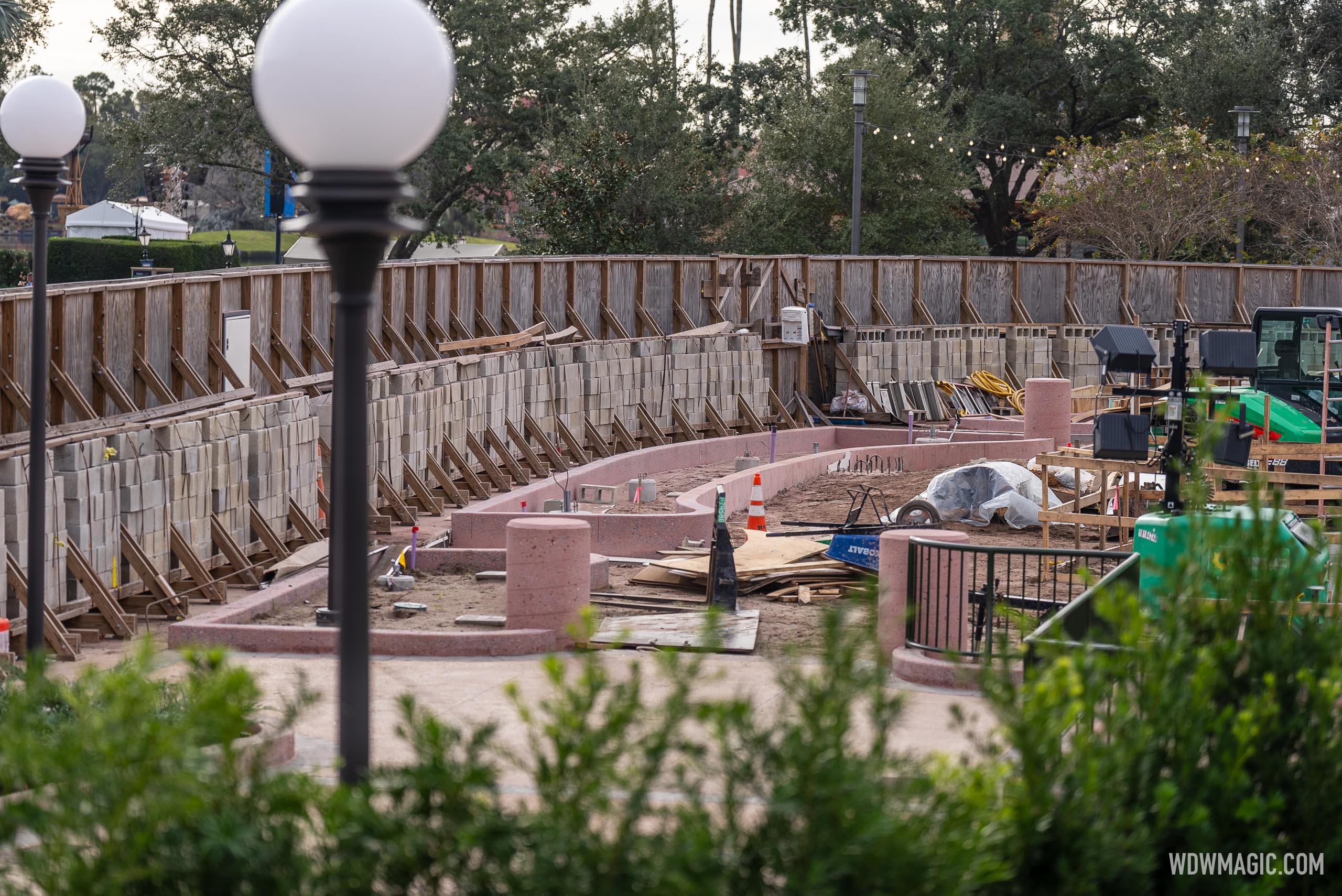 EPCOT Rose Walk festival area construction - January 23, 2024 - Photo 3 ...