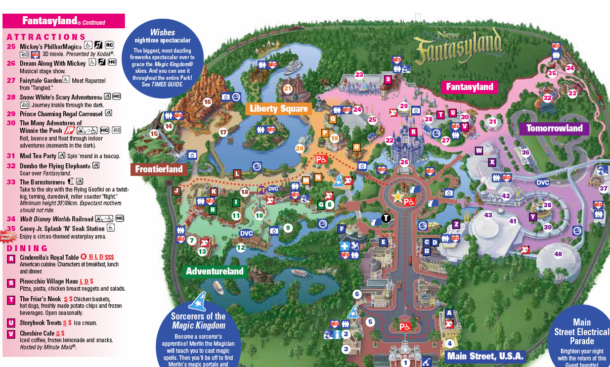 magic kingdom map orlando New Magic Kingdom Map Including Storybook Circus Photo 1 Of 1 magic kingdom map orlando