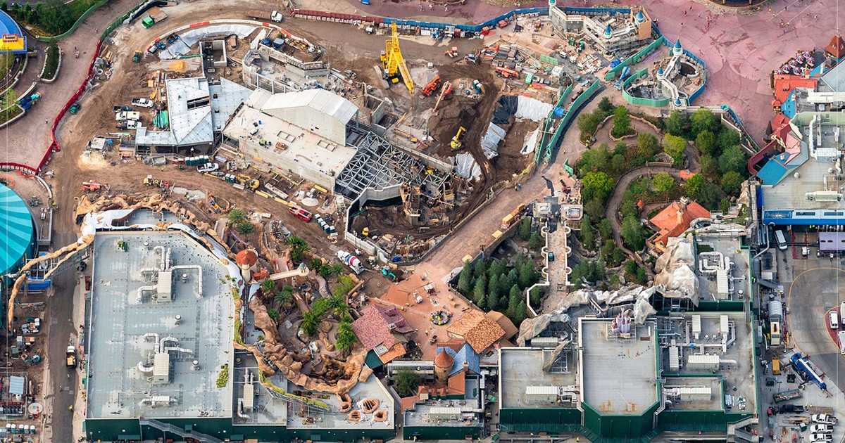 Fantasyland aerial views of construction - Photo 2 of 8