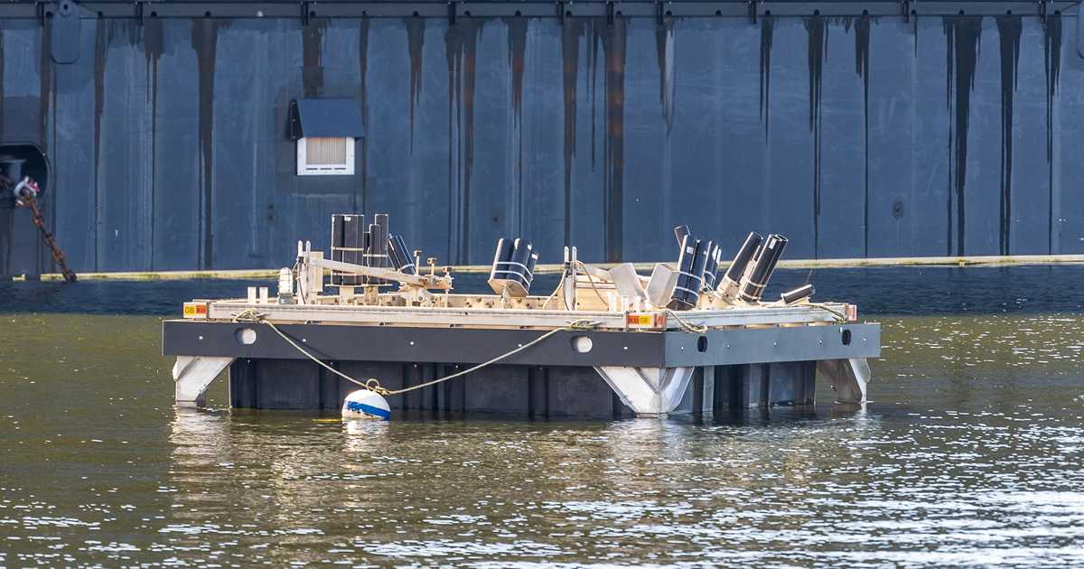 Firework barges on World Showcase Lagoon - February 4 2021 - Photo 3 of 7