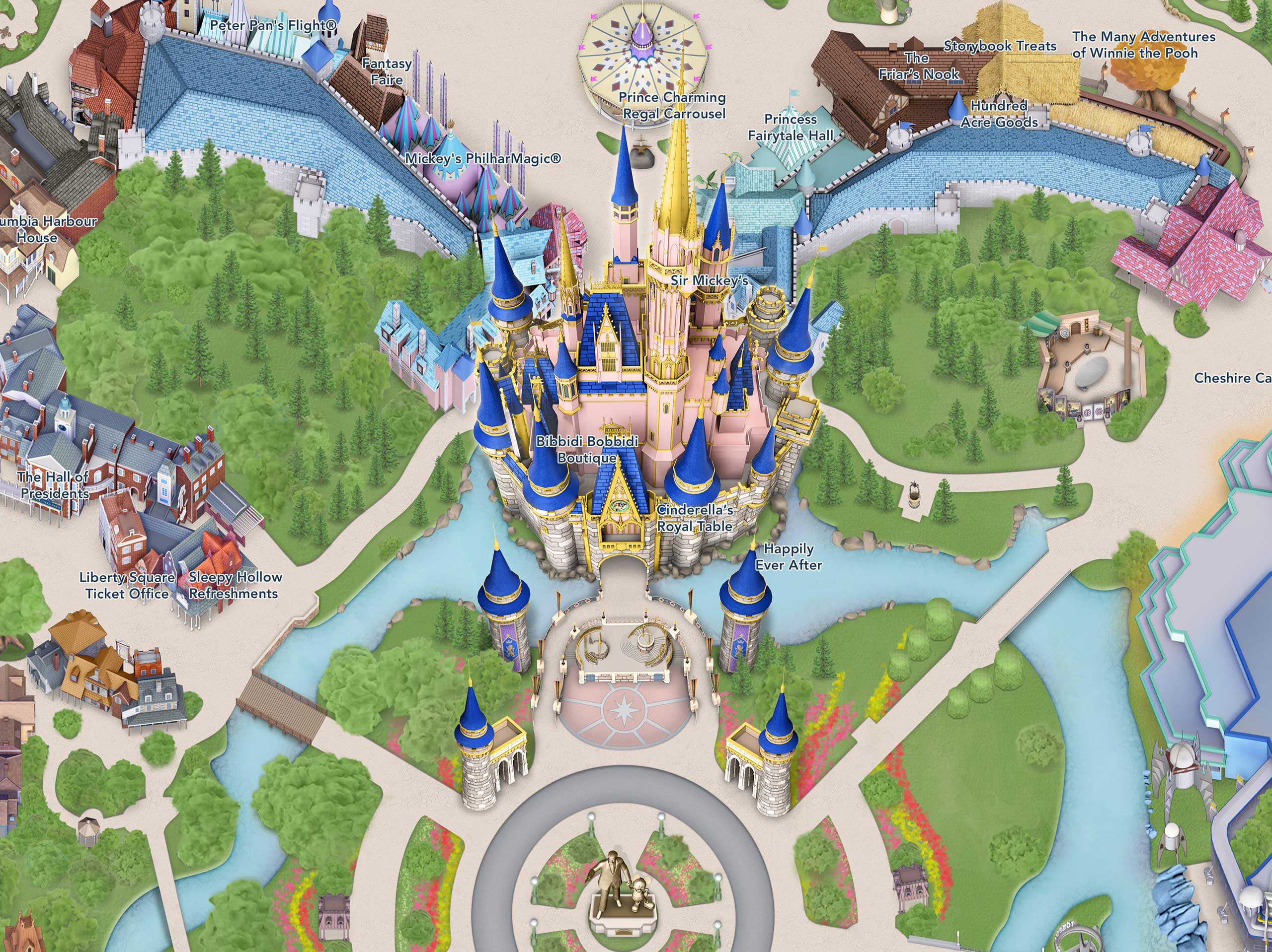 PHOTOS My Disney Experience digital map update for Magic Kingdom