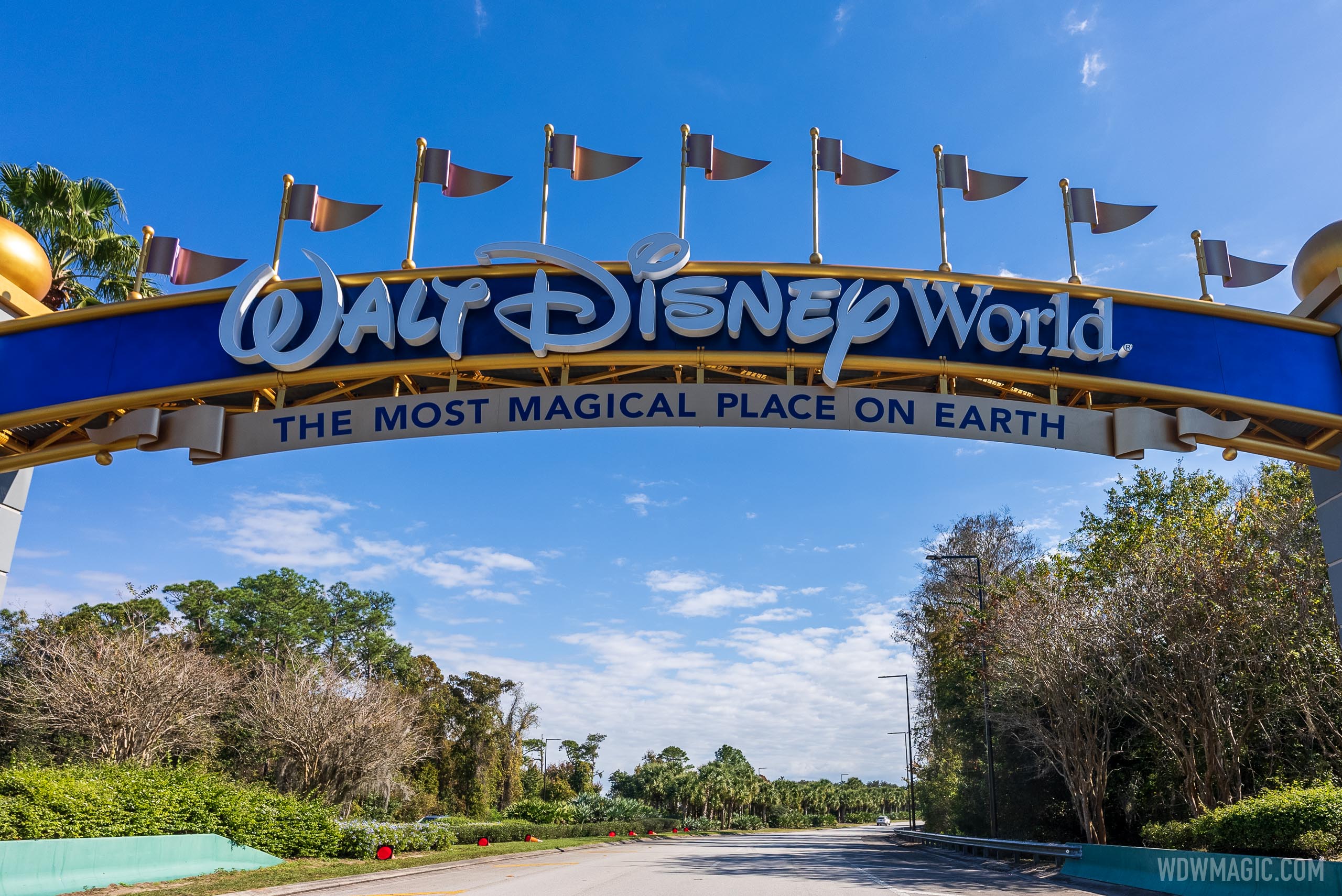 ‘The Most Magical Place on Earth’ tagline installed on the Western Way gateway entrance
