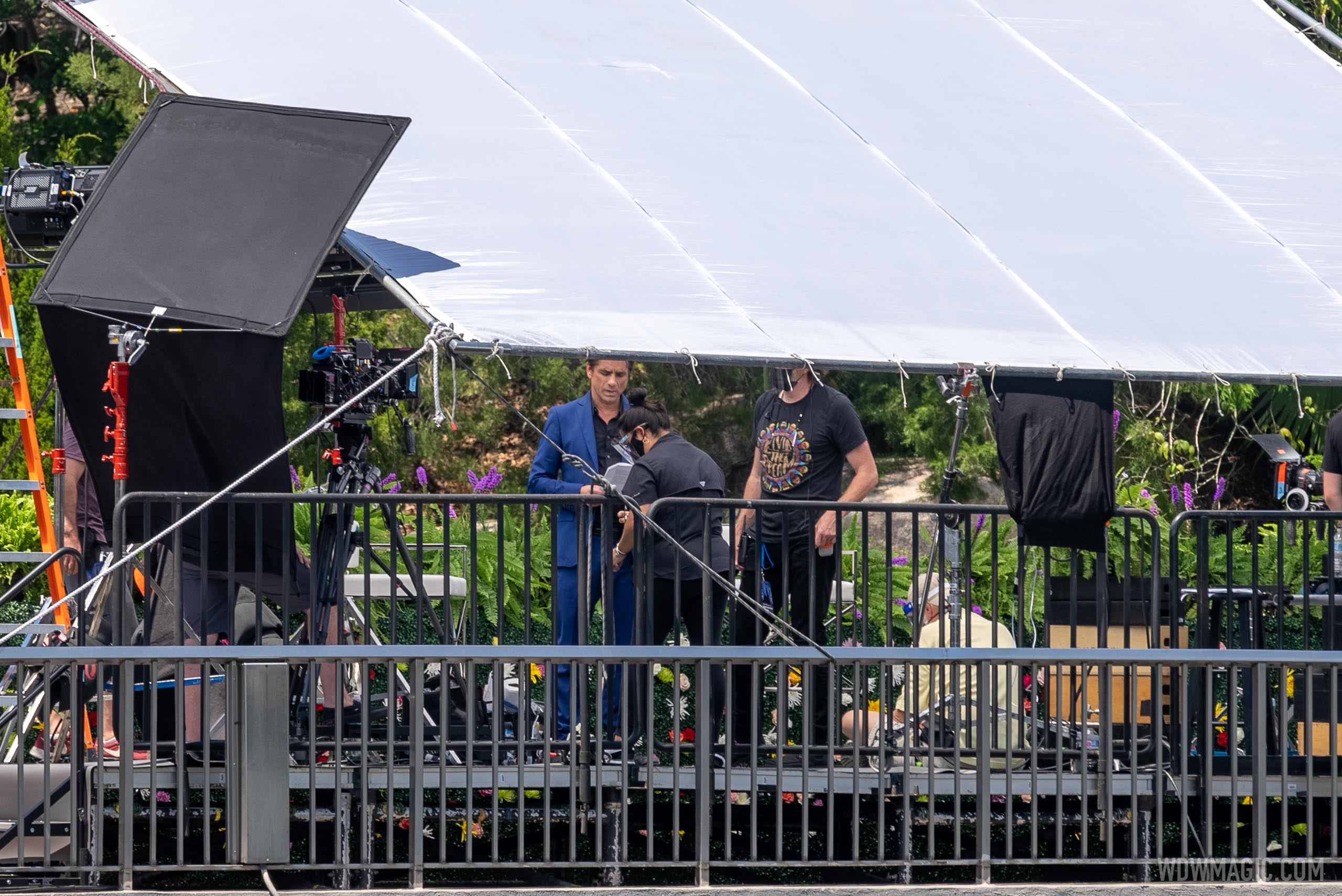 John Stamos filming for American Idol