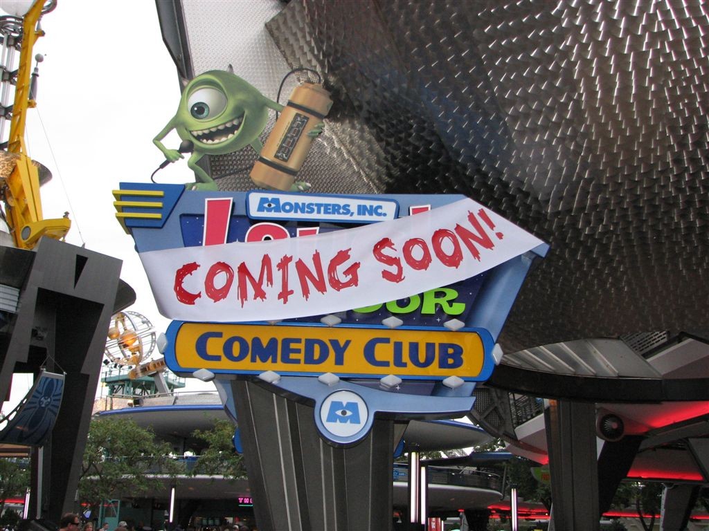 Laugh Floor Comedy Club signage installed