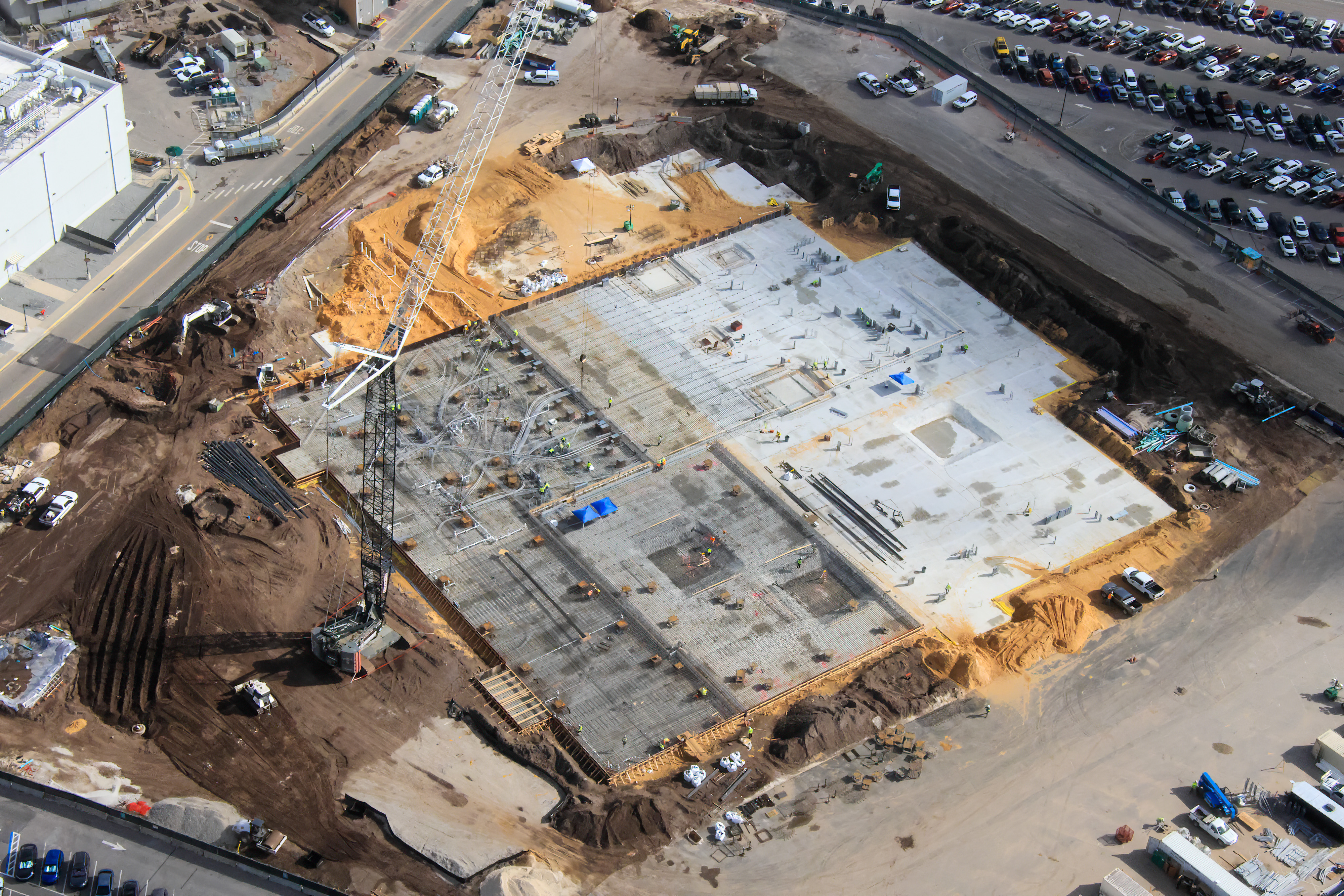 Track Support Footers and Electrical Work at Monstropolis Coaster Build ...