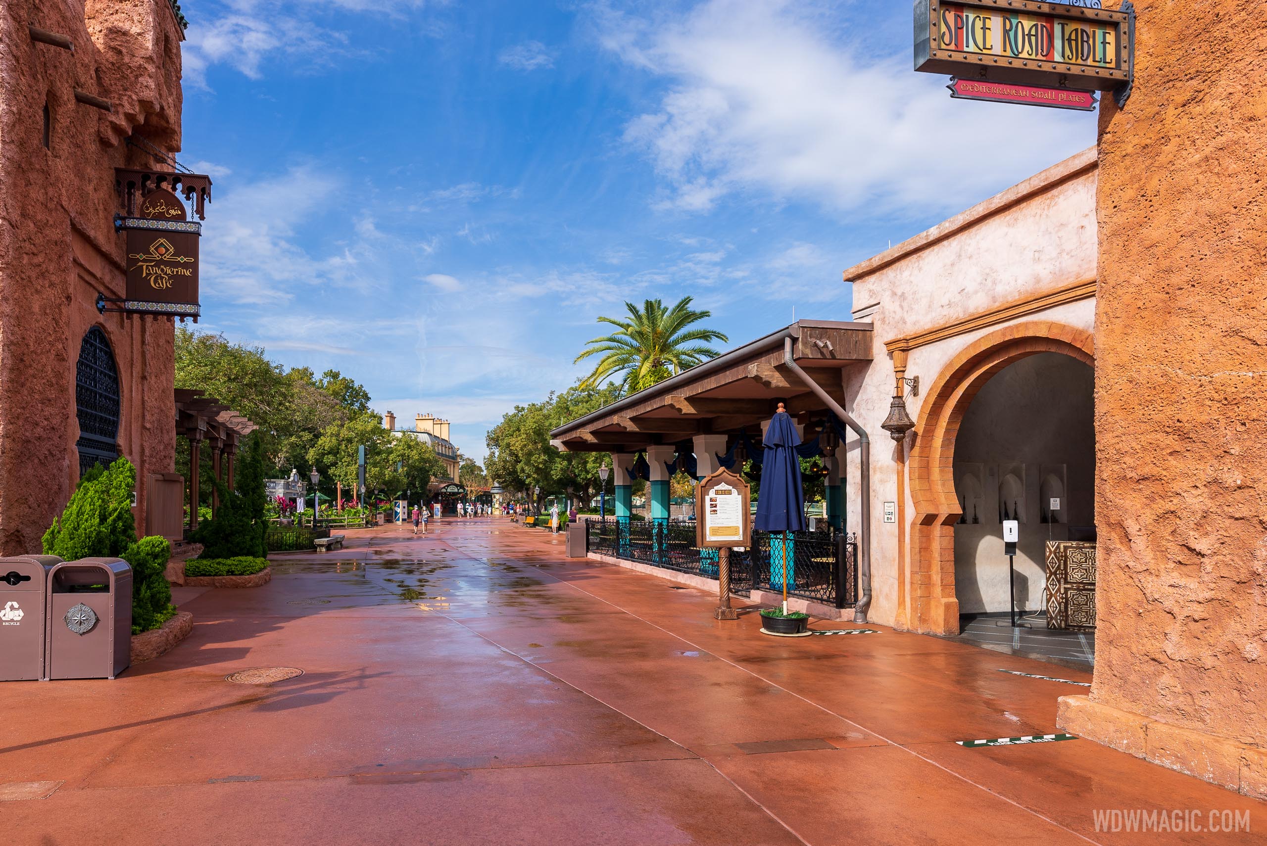 A look at the updated Disney operated locations in the Morocco Pavilion at EPCOT