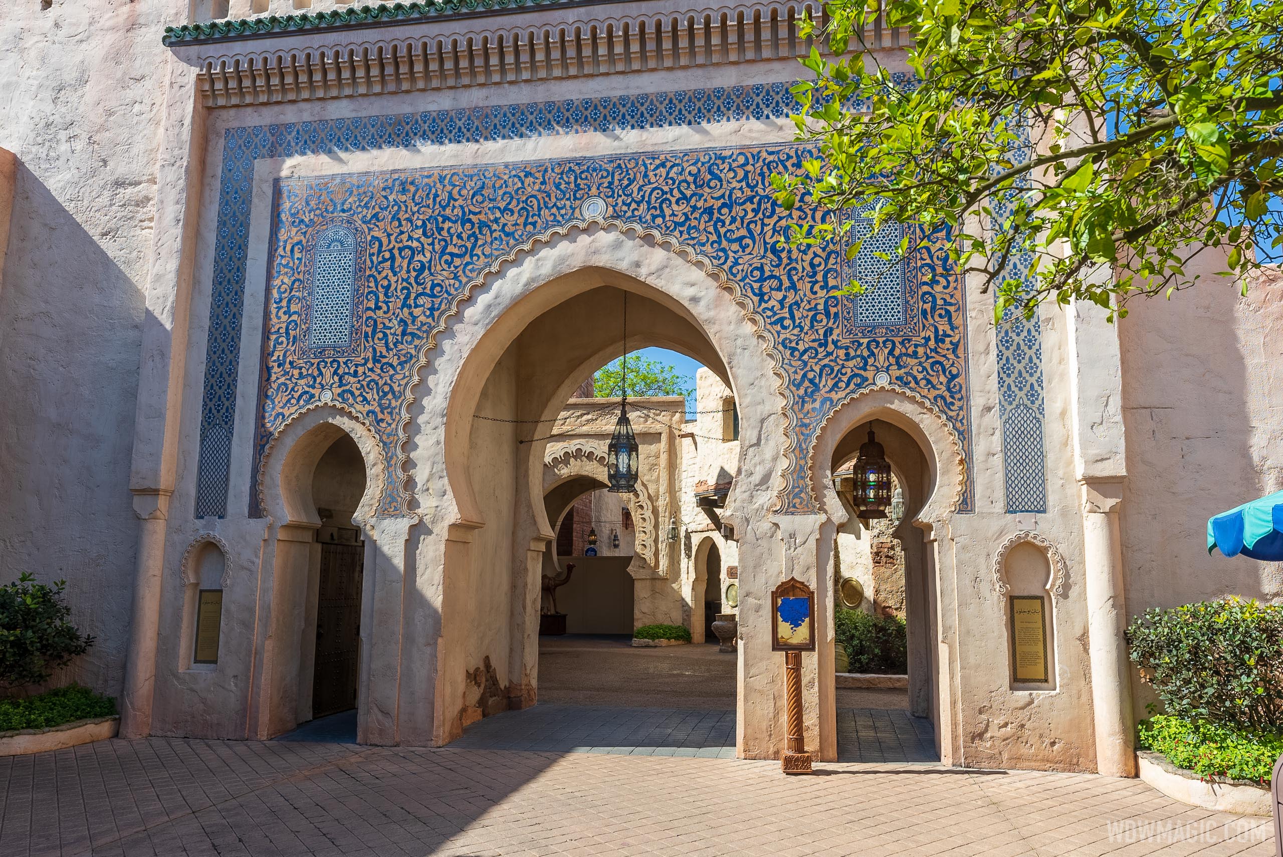 Morocco Pavilion refurbishment walls - April 5 2021