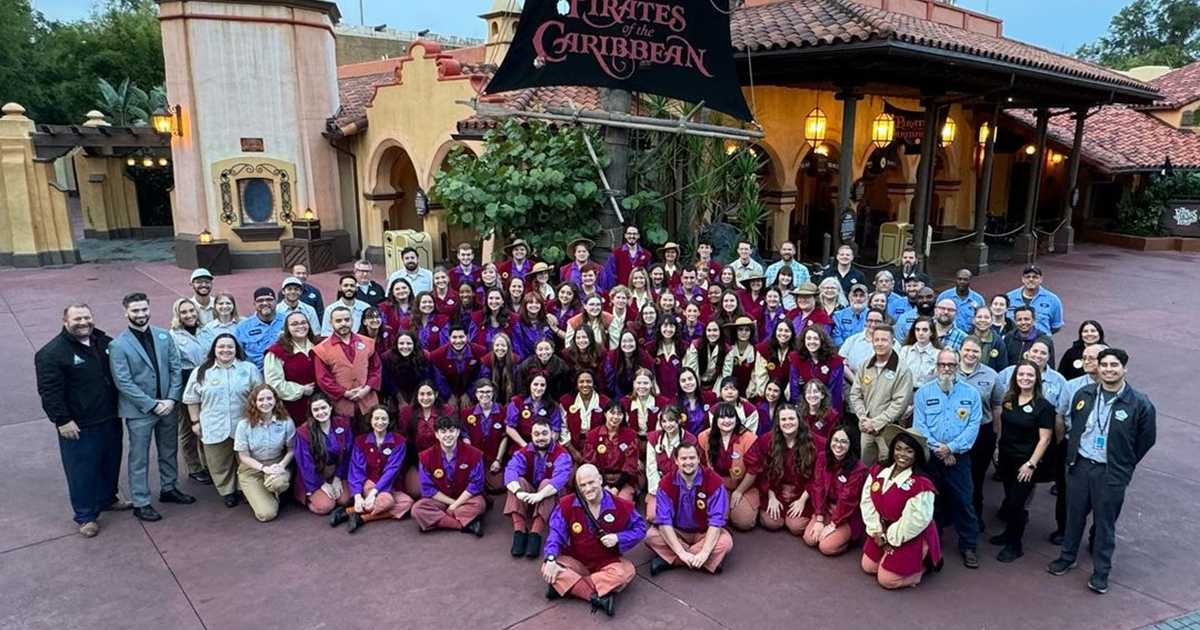 Pirates of the Caribbean 50th anniversary Cast Member group photo