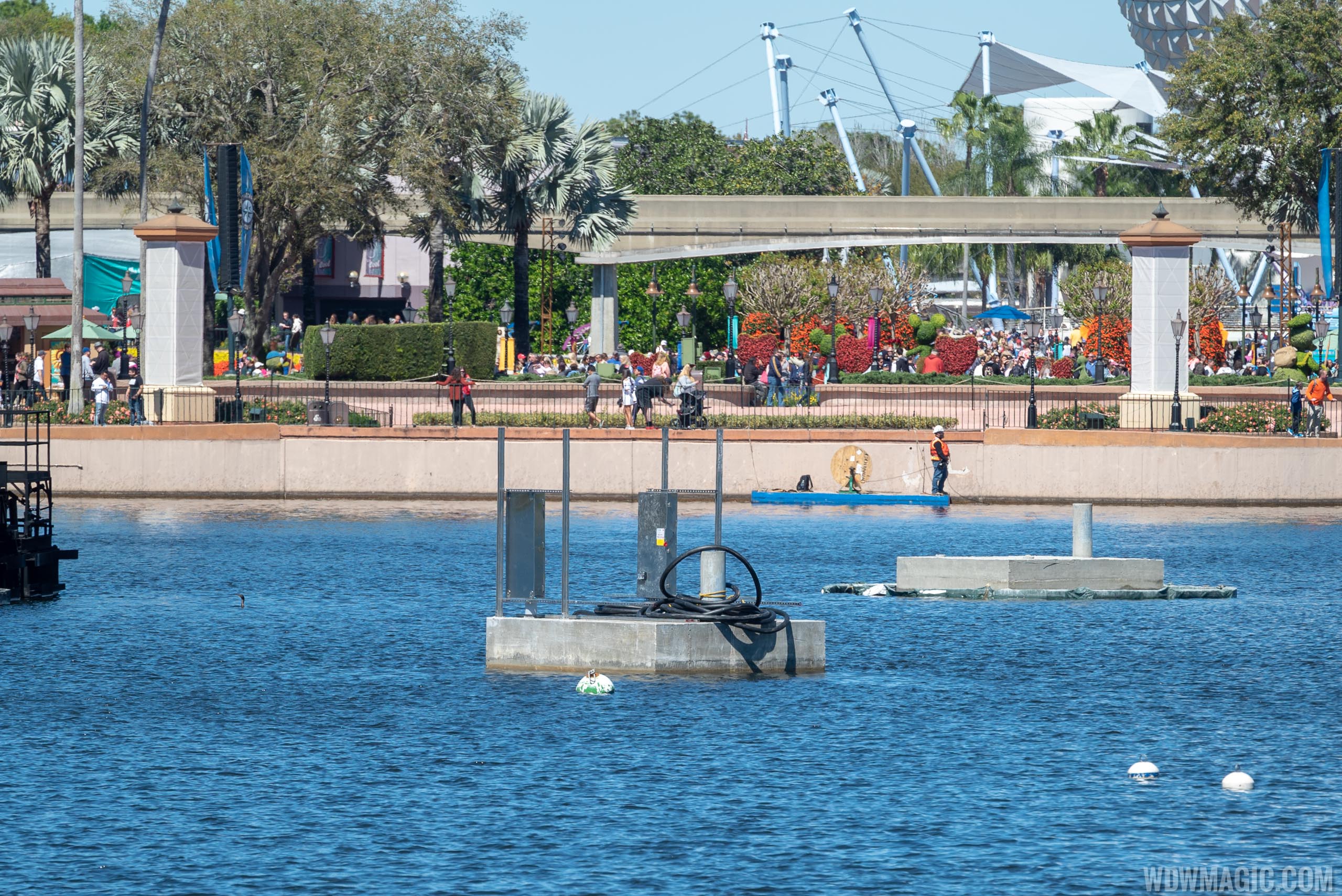 Epcot Future Firework Show Island Construction Photo 5 Of 10