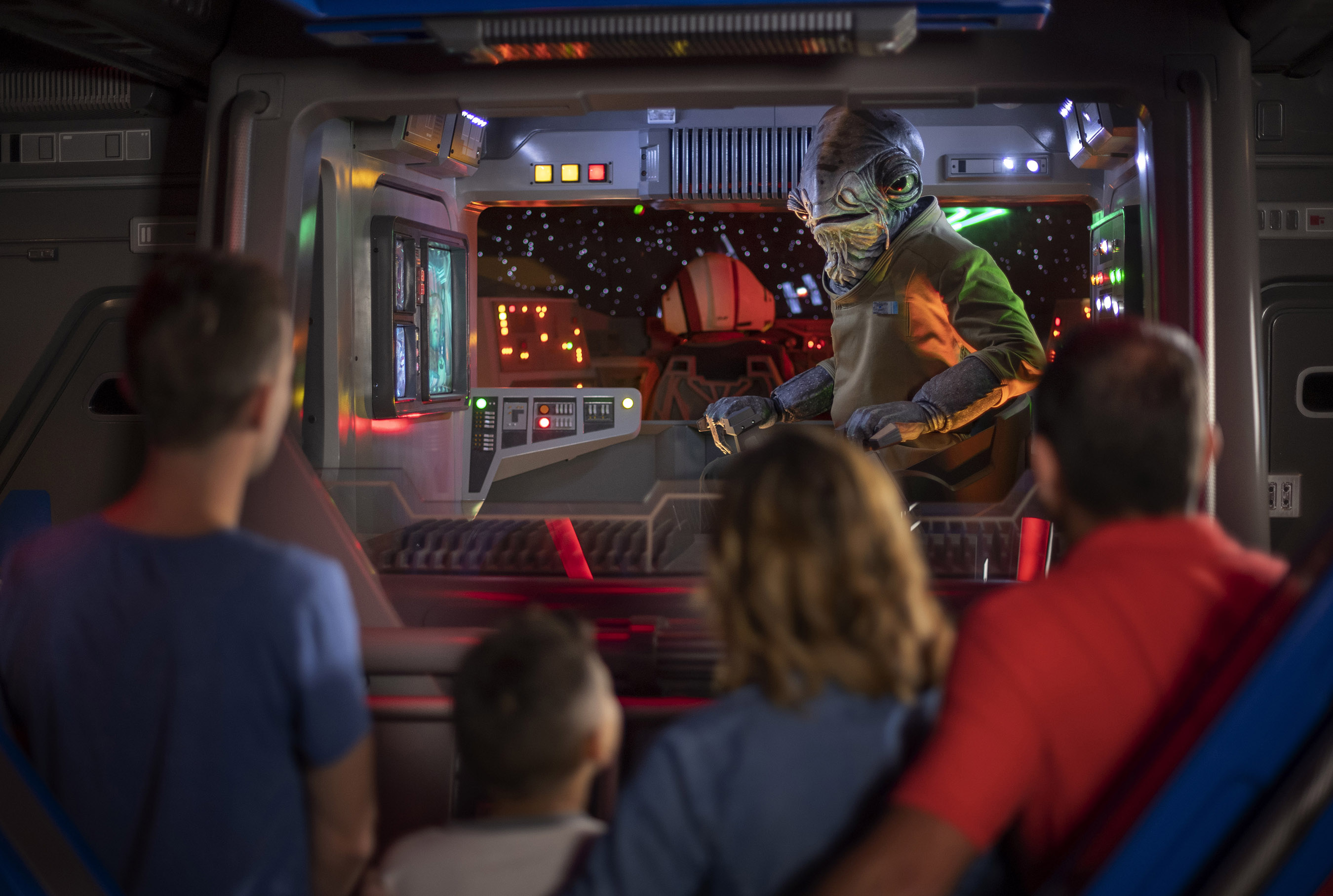 Inside the I-TS transport at Star Wars: Rise of the Resistance