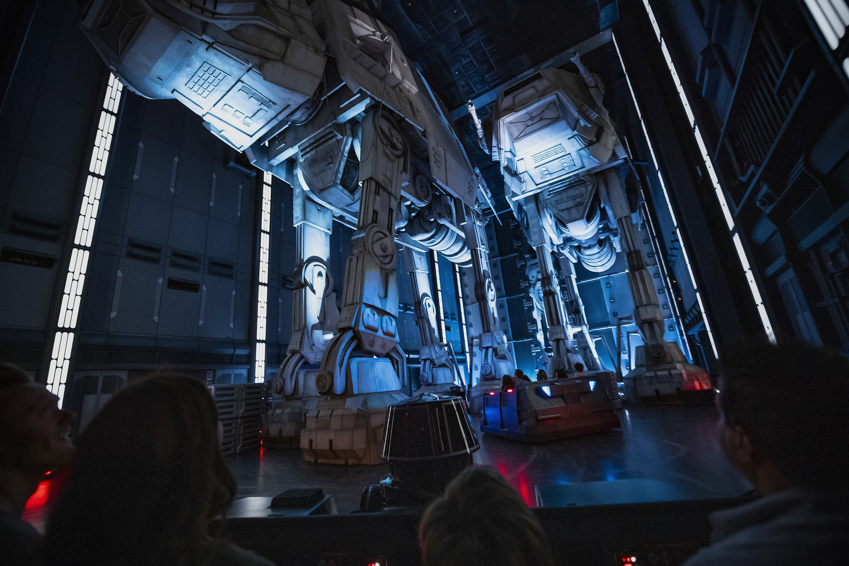 Trackless transports move you though the Star Destroyer