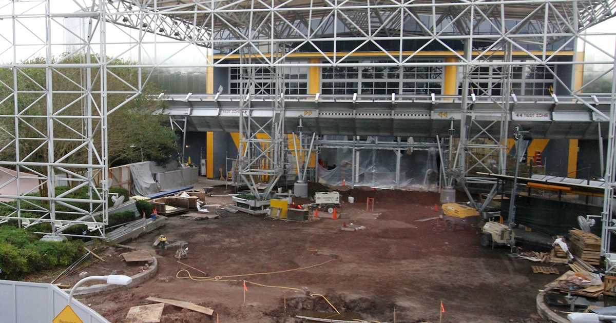 Test Track construction - entrance area
