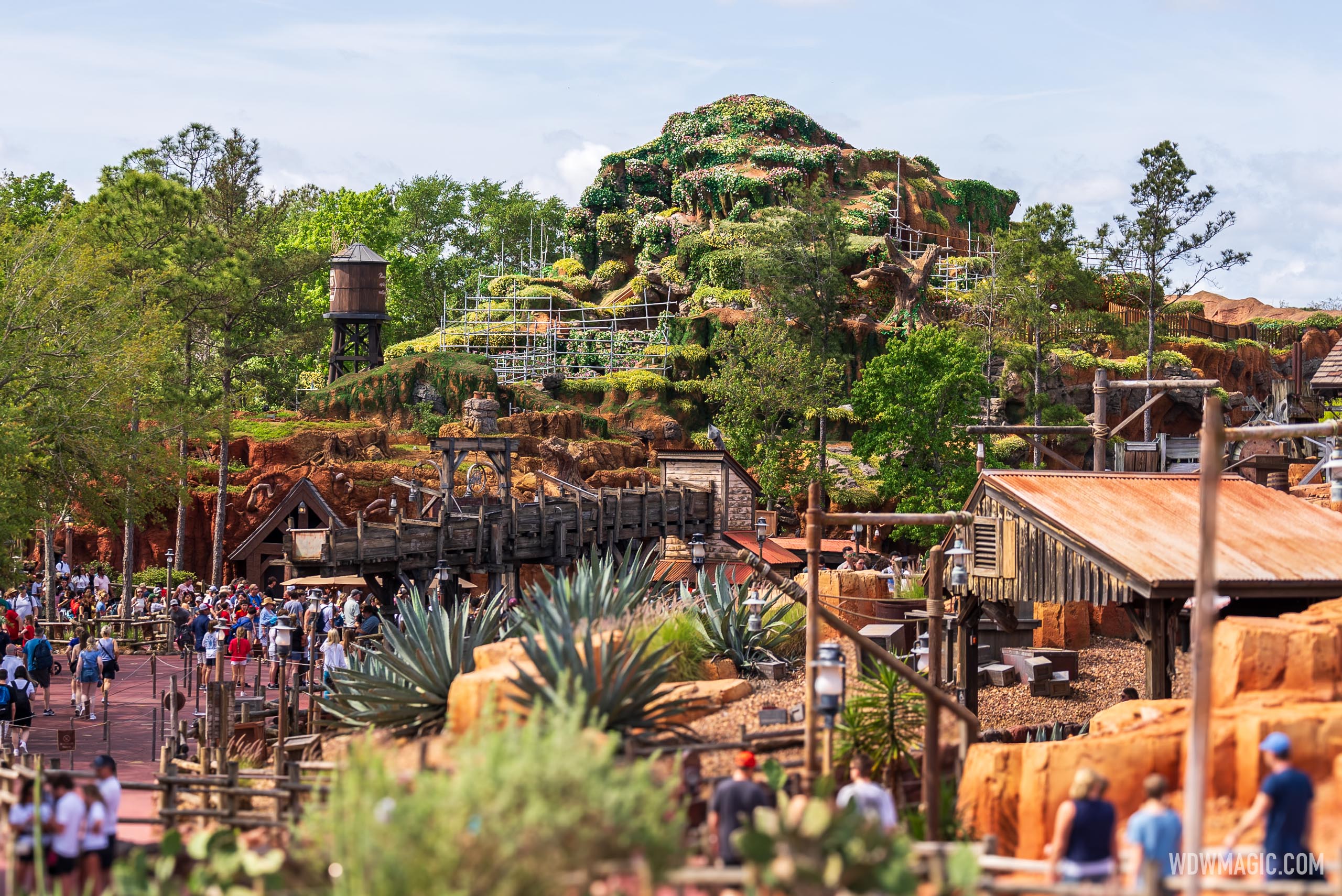 Latest look at the construction progress on Tiana's Bayou Adventure at Walt Disney World