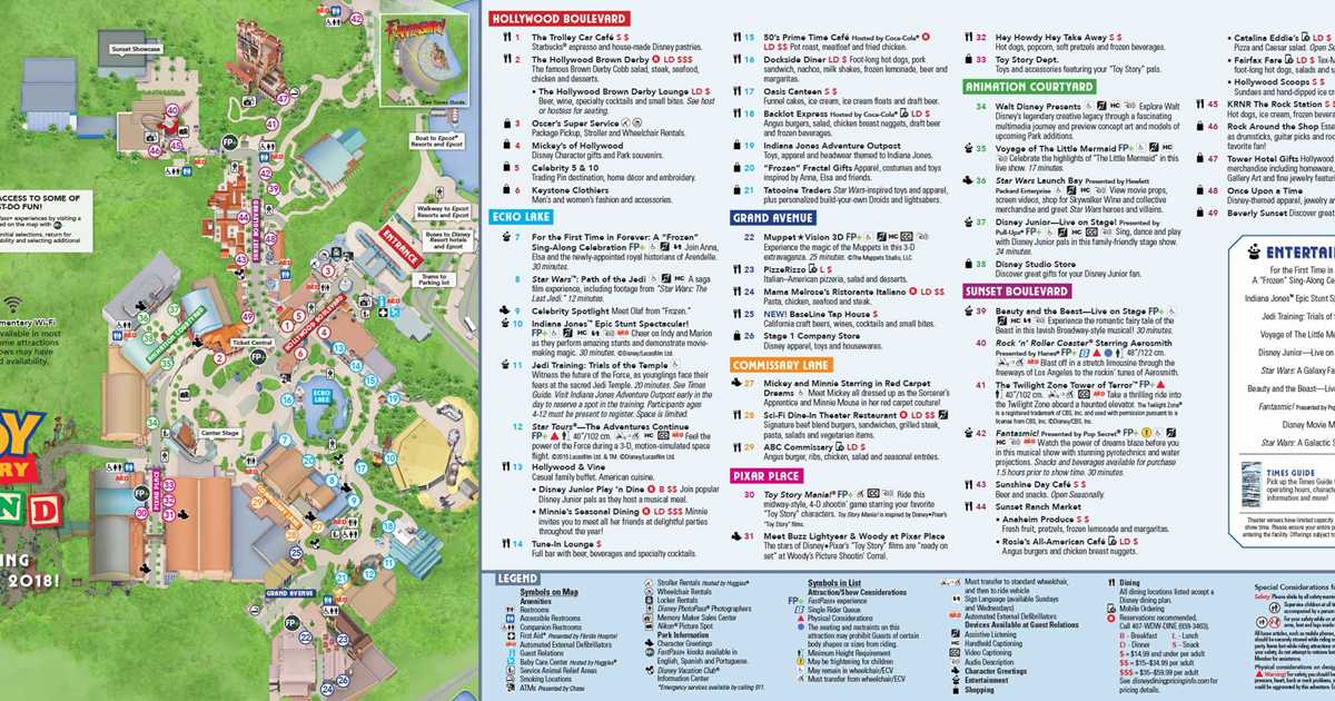 Studios Map with pre-opening Toy Story Land - Photo 1 of 2