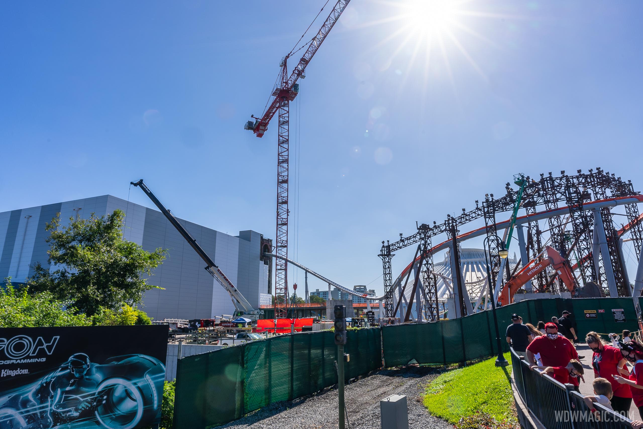 Latest look at TRON Lightcycle Run coaster construction at Magic