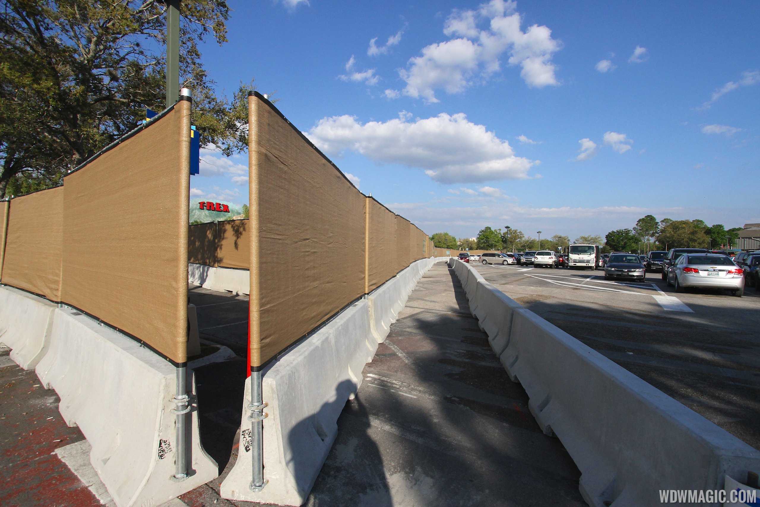PHOTOS - Construction walls up around the now closed Pollo Campero and 