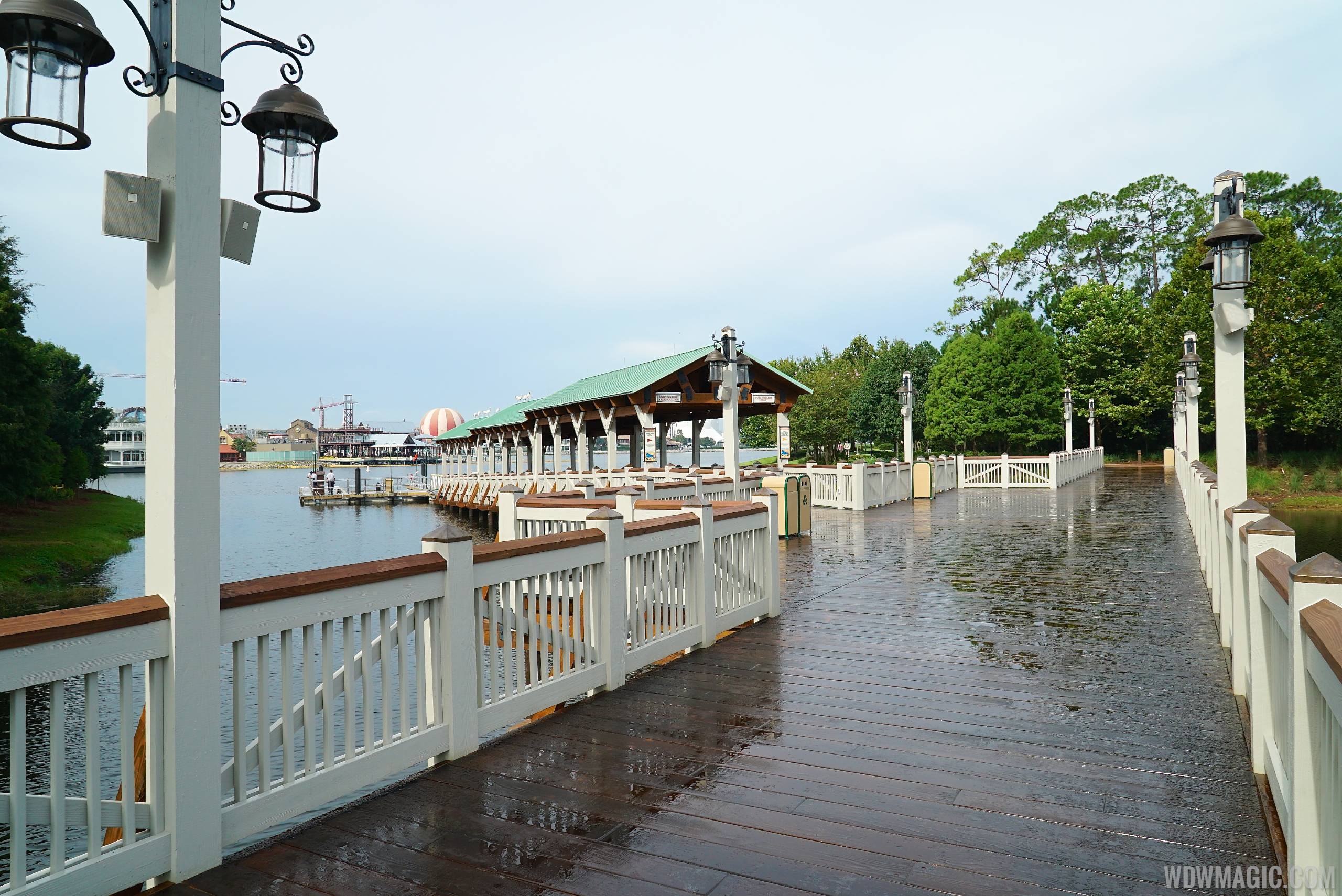 Marketplace to Saratoga Springs Resort bridge and boat dock complete