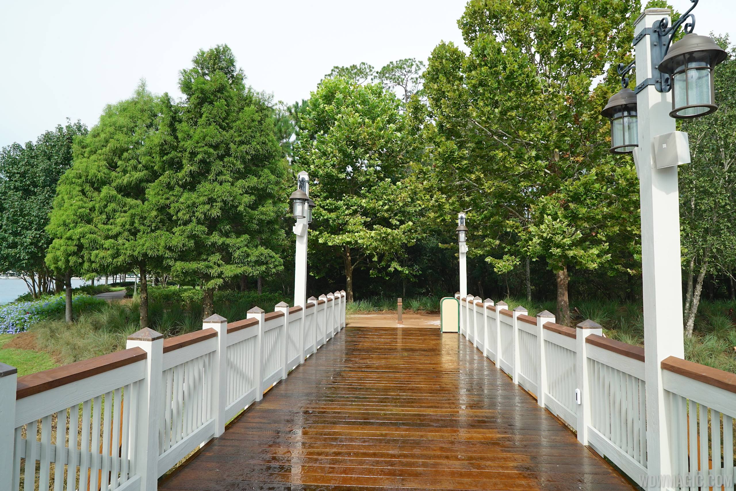 PHOTOS Disney Springs Marketplace boat dock and walkway to Saratoga