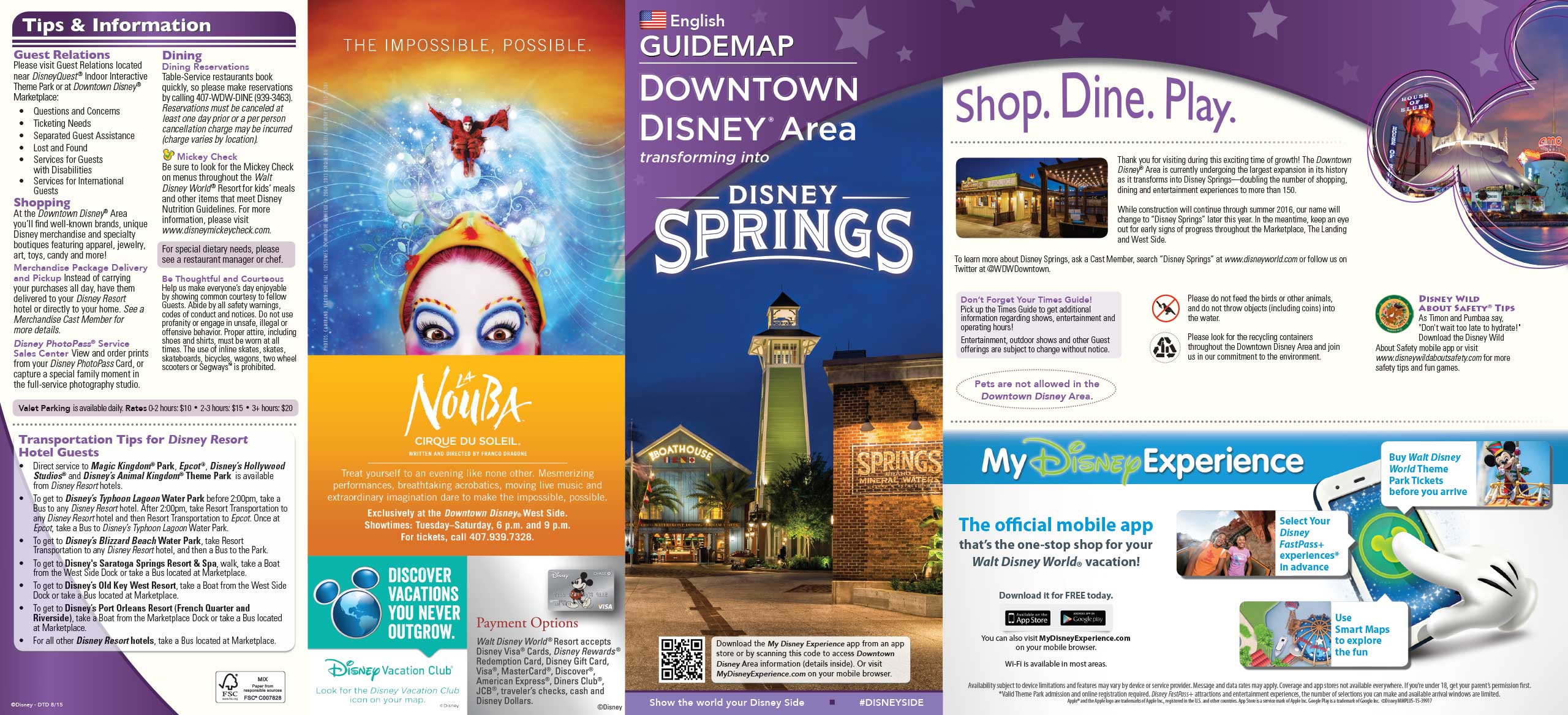 Photos New Downtown Disney Guide Map Includes Disney Springs Name And New Restaurants 3302