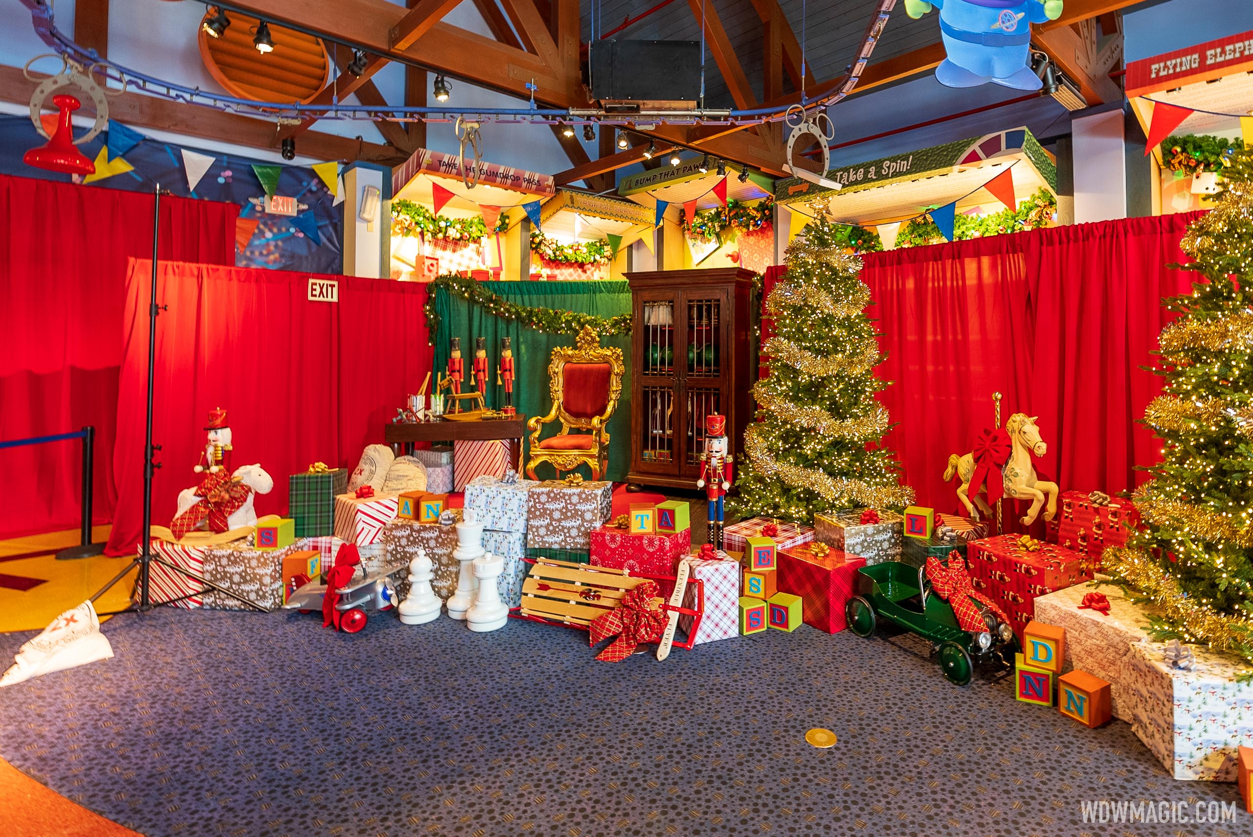 Santa Claus meet and greet area in Once Upon a Toy at Disney Springs ...