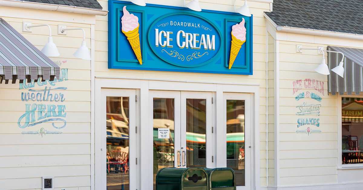 Boardwalk Ice Cream Permanent Marquee Sign - Photo 4 Of 5