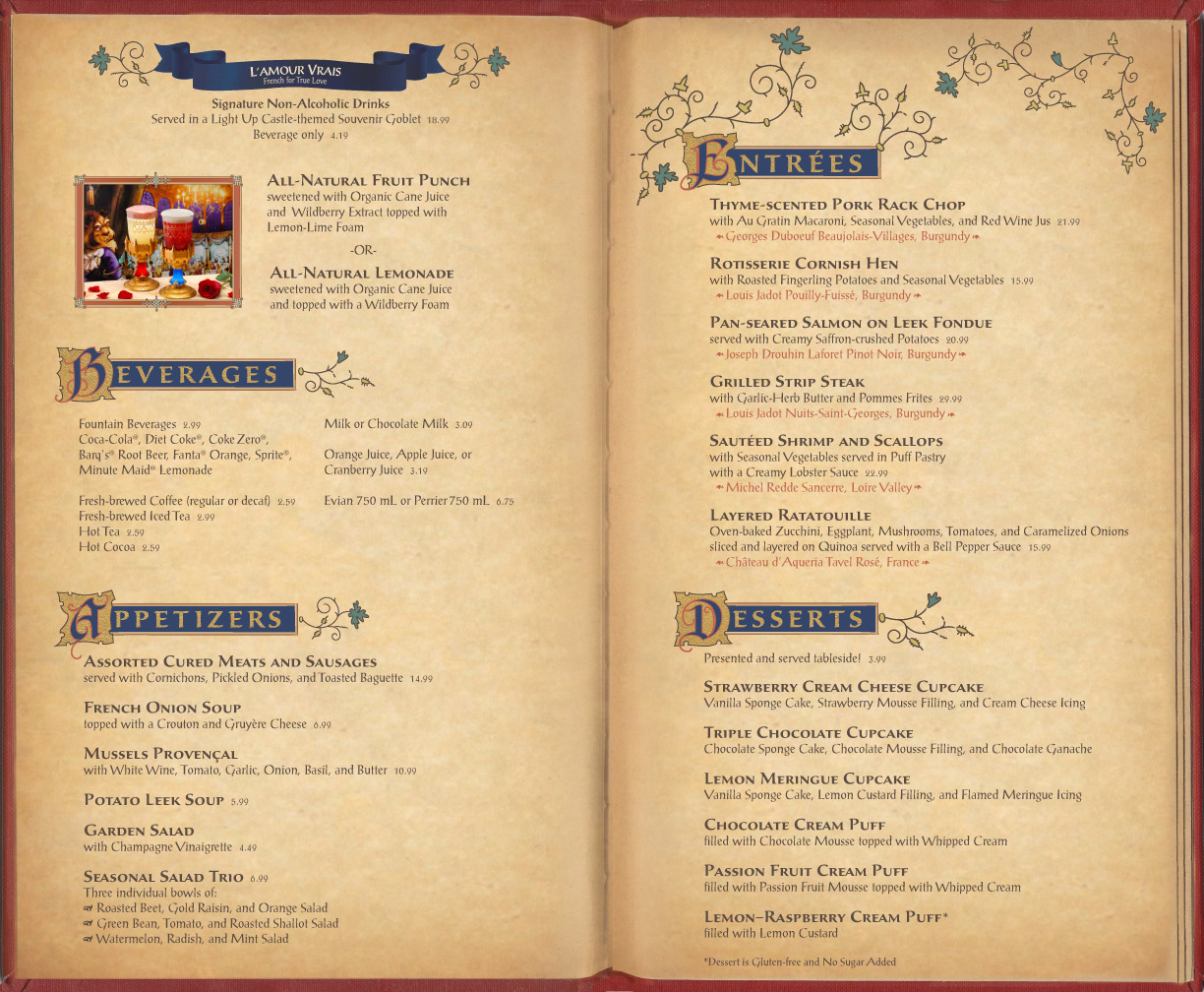 Be Our Guest Restaurant Menu Art Photo 2 Of 3