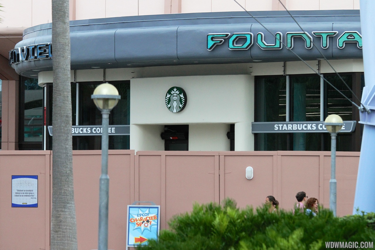 PHOTOS Epcot's Fountain View Starbucks gets signage as opening nears