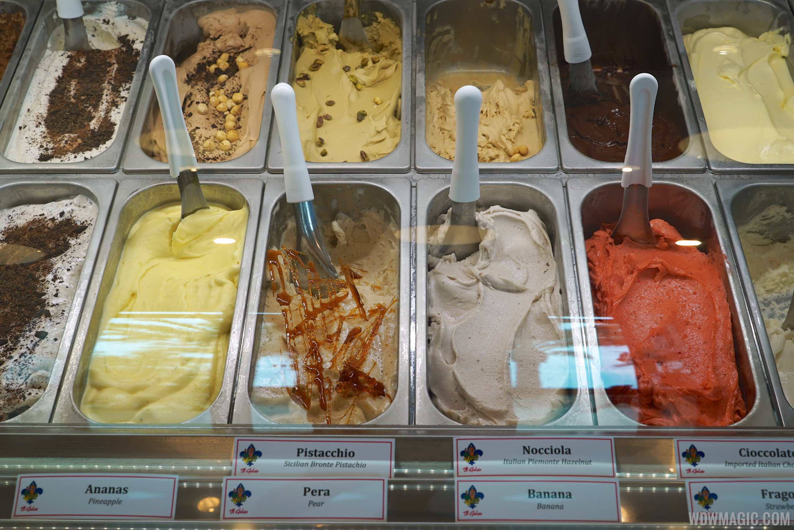 Vivoli Gelateria Snack Menu - June 2026 | WDWMAGIC
