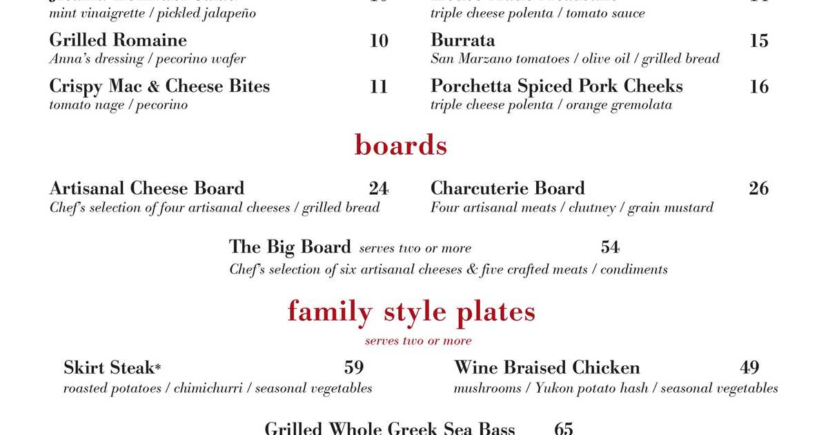 Wine Bar George Lunch Menu - November 2025 | WDWMAGIC