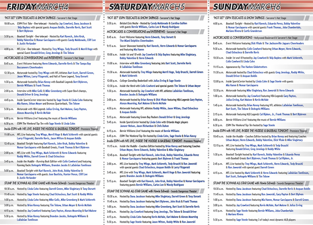 ESPN The Weekend guidemap
