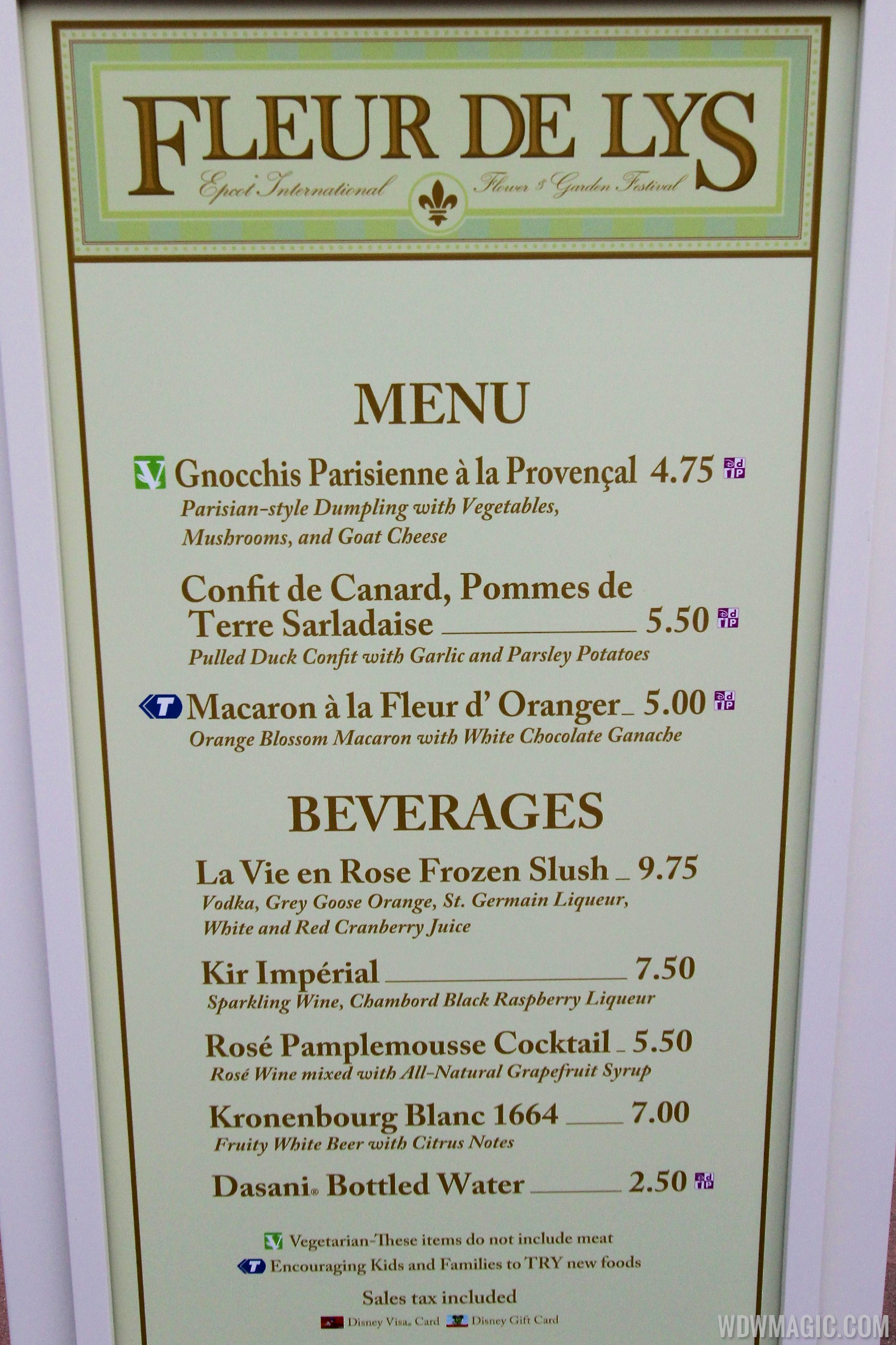 2014 Epcot Flower and Garden Festival Outdoor Kitchen kiosks and menus