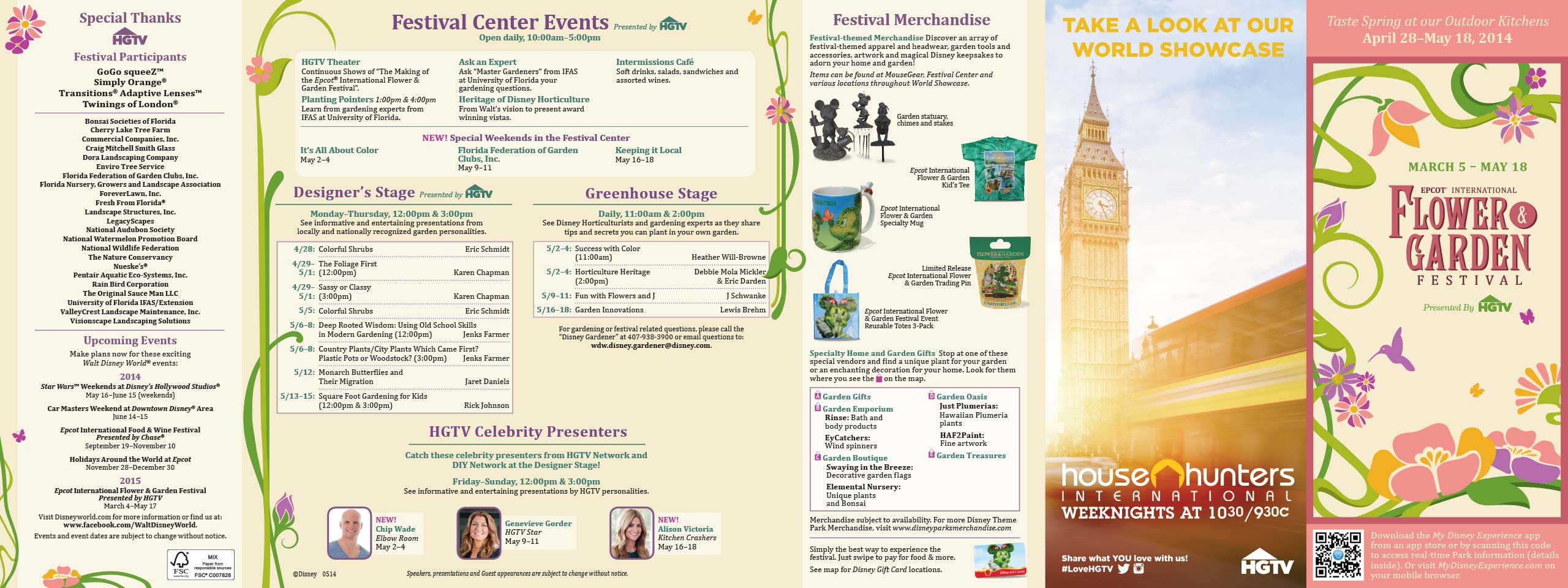 2014 epcot flower and garden festival guide map may edition - photo