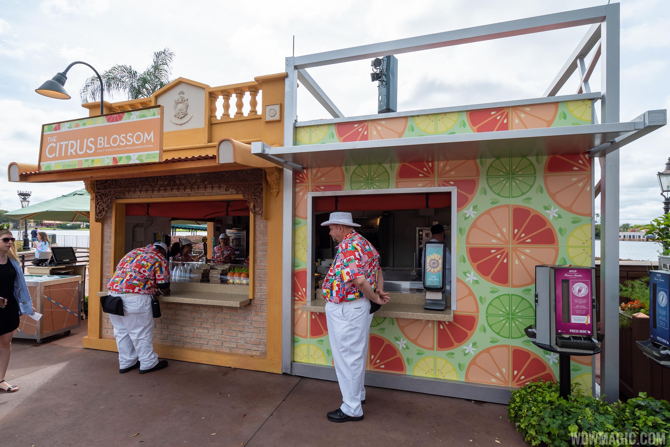 2020 Epcot Flower and Garden Festival Outdoor Kitchen kiosks and menus