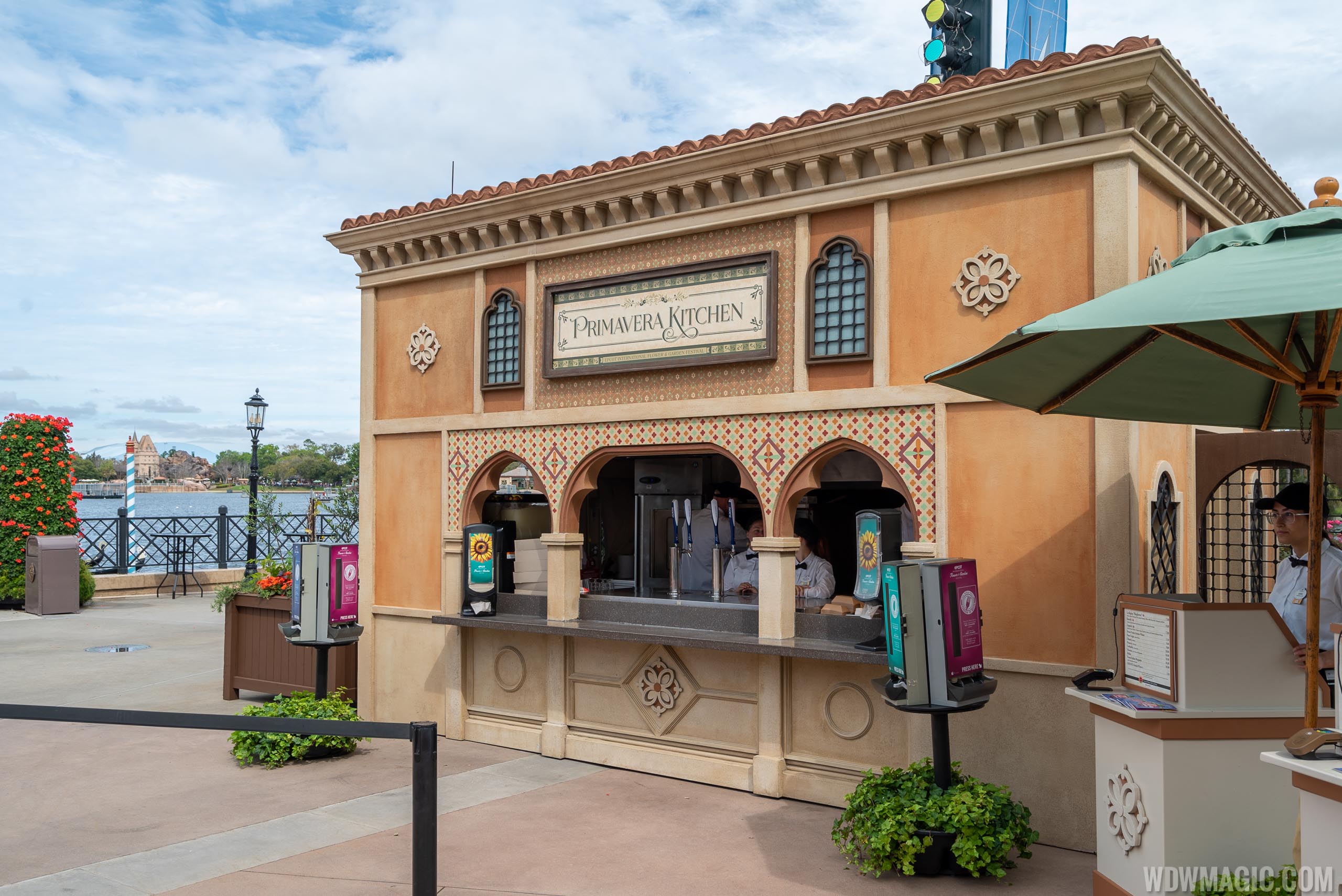 2020 Epcot Flower and Garden Festival Outdoor Kitchen kiosks and menus