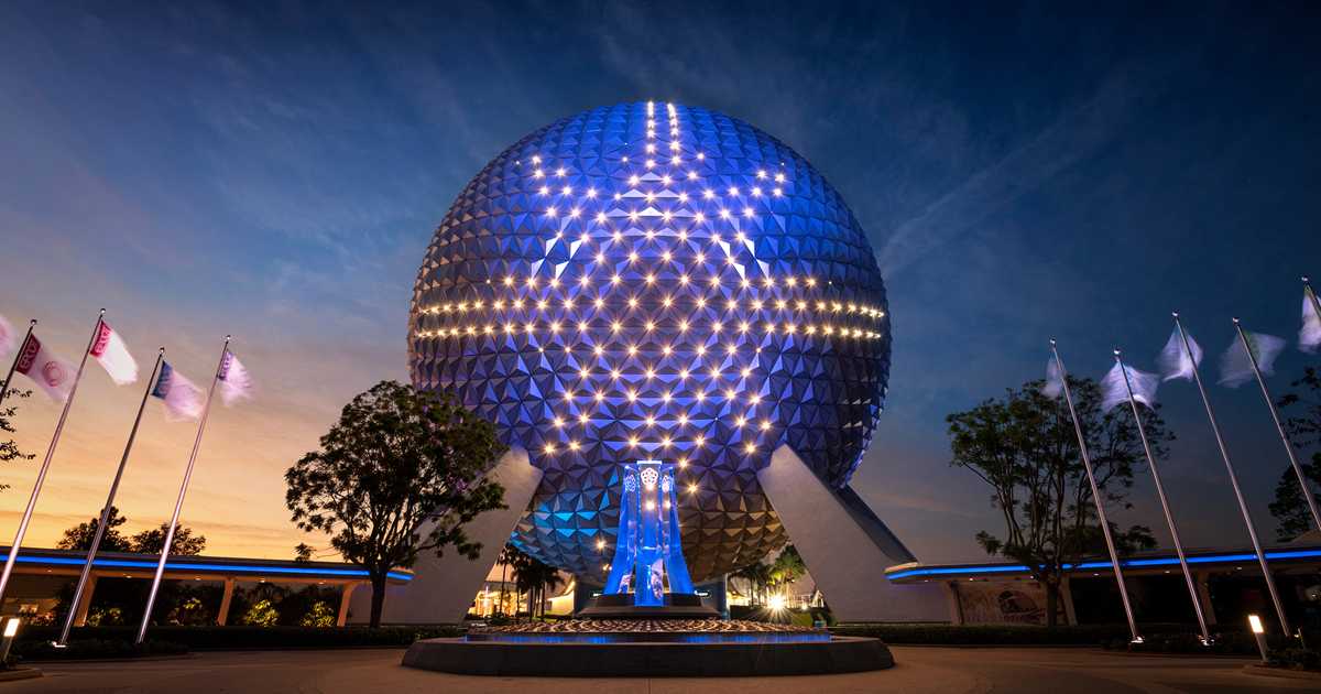 Epcot Elements EPCOT International Festival of the Holidays Spaceship Earth Lighting ...
