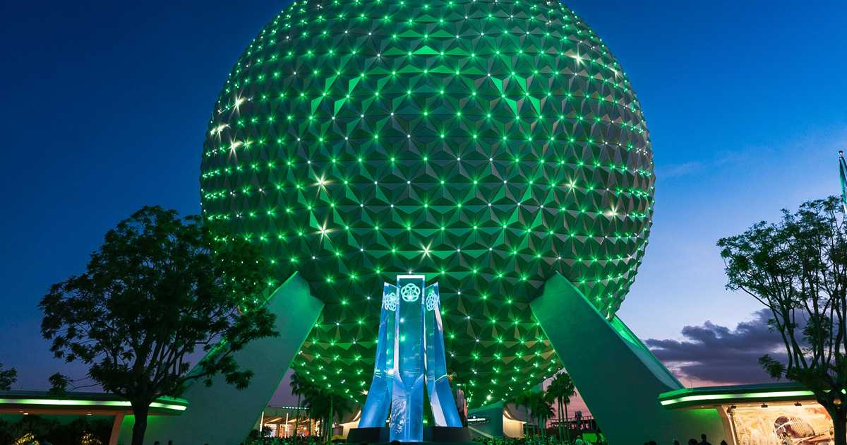 Epcot Elements EPCOT International Festival of the Holidays Spaceship Earth Lighting ...