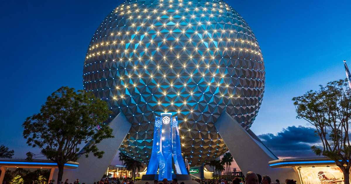 Epcot Elements EPCOT International Festival of the Holidays Spaceship Earth Lighting ...