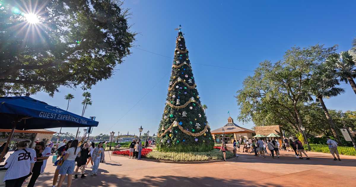 EPCOT 2025 Christmas Tree Arrival - Photo 2 of 3