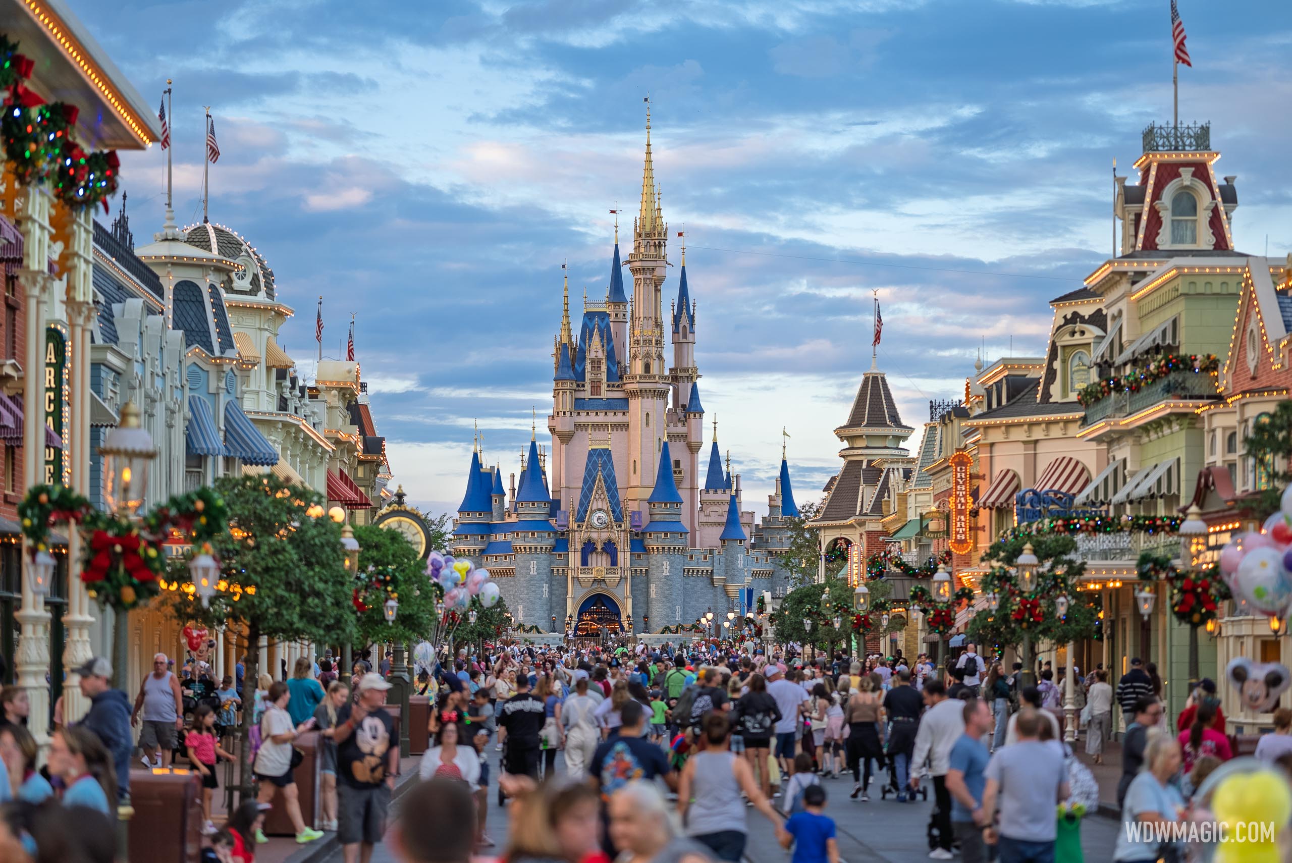First 2025 Magic Kingdom Holiday Decor Installed