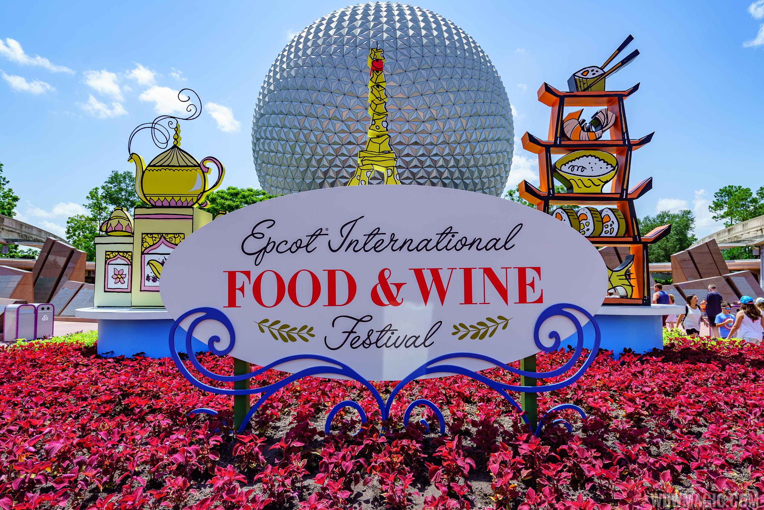 2017 Epcot International Food and Wine Festival main entrance display