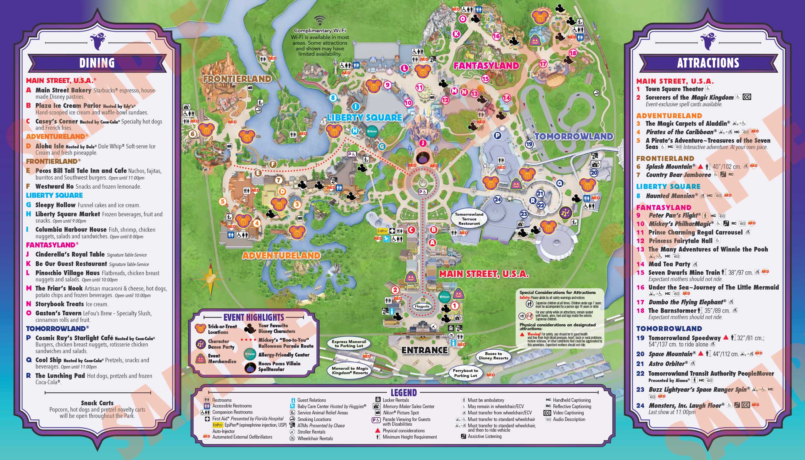 Mickey S Halloween Party Trick Or Treat Map 2018 Disney Disneyland Guide Map Collectibles Theme Park Souvenirs Ihslyrics Com